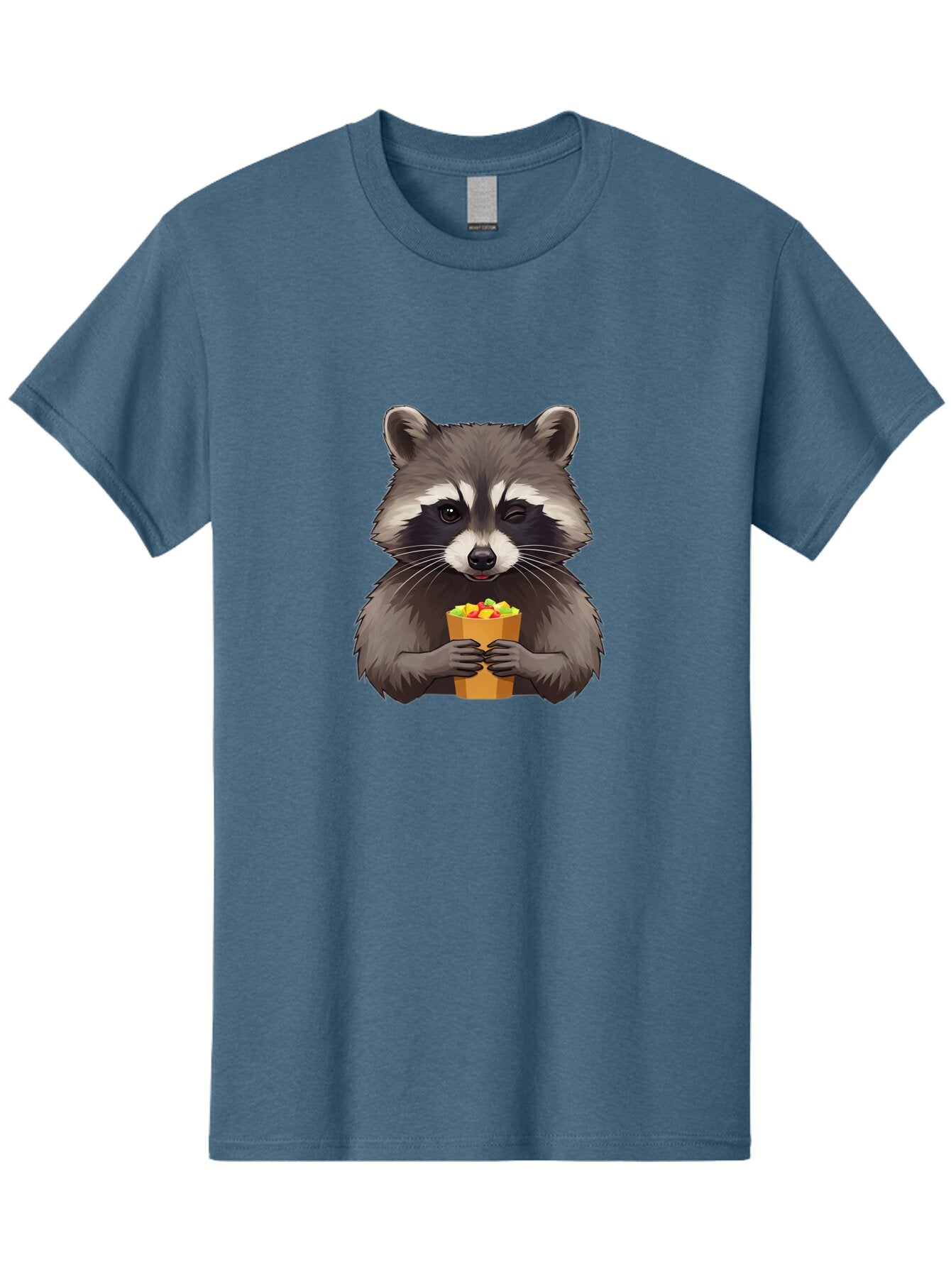 Raccoon-With-Popcorn Men'S Graphic Tee, 100% Cotton, Comfortable Casual Summer Wear, Machine Washable, Vintage Camera, Old Camera, Antique Camera, Black Camera, Classic Photography, Photography Equipment, Nostalgic Device, Film Camera, Bar353 1