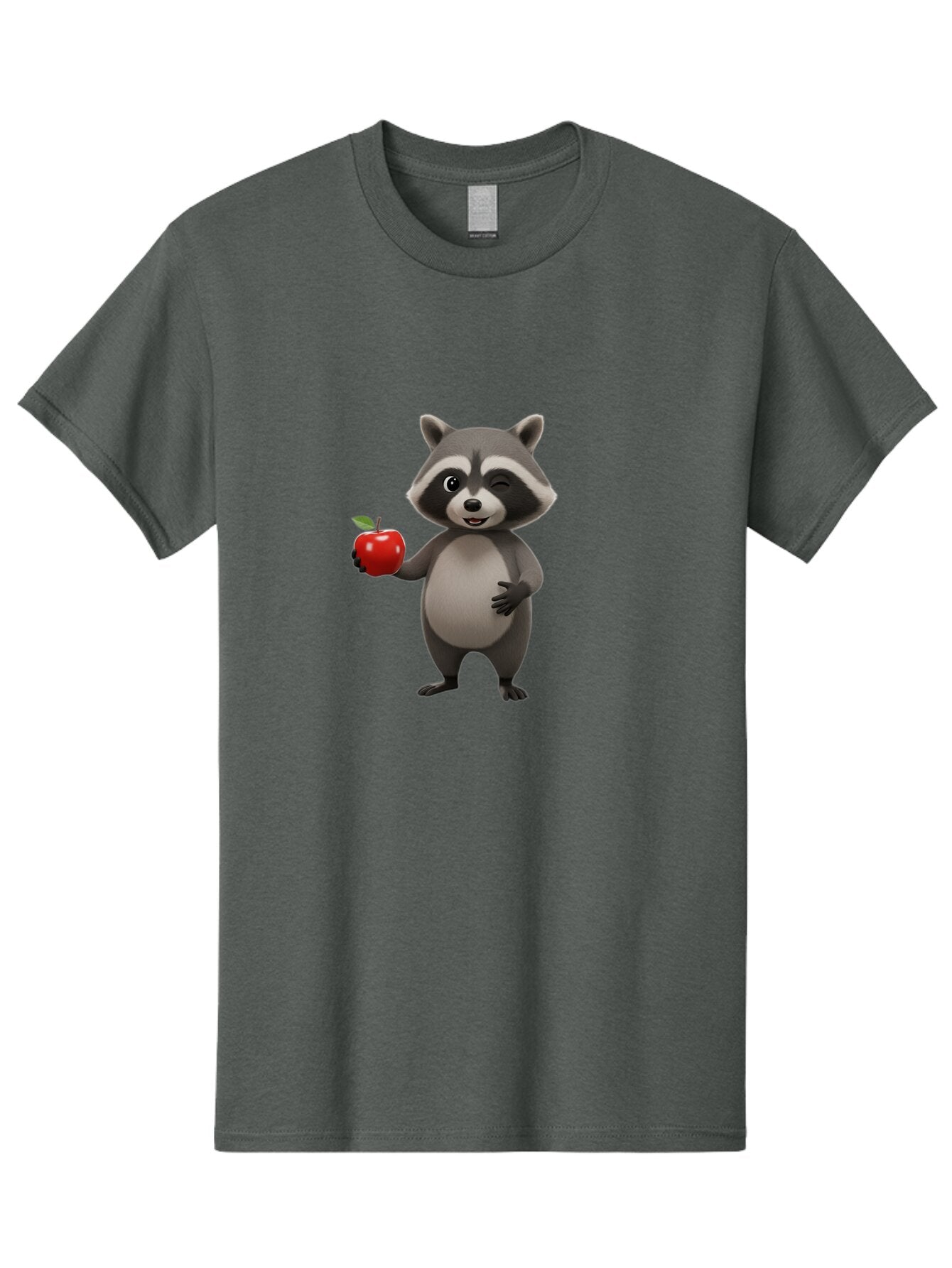 Raccoon-With-Red-Apple Men'S Graphic Tee, 100% Cotton, Comfortable Casual Summer Wear, Machine Washable, Vintage Camera, Old Camera, Antique Camera, Black Camera, Classic Photography, Photography Equipment, Nostalgic Device, Film Camera, Bar355 9