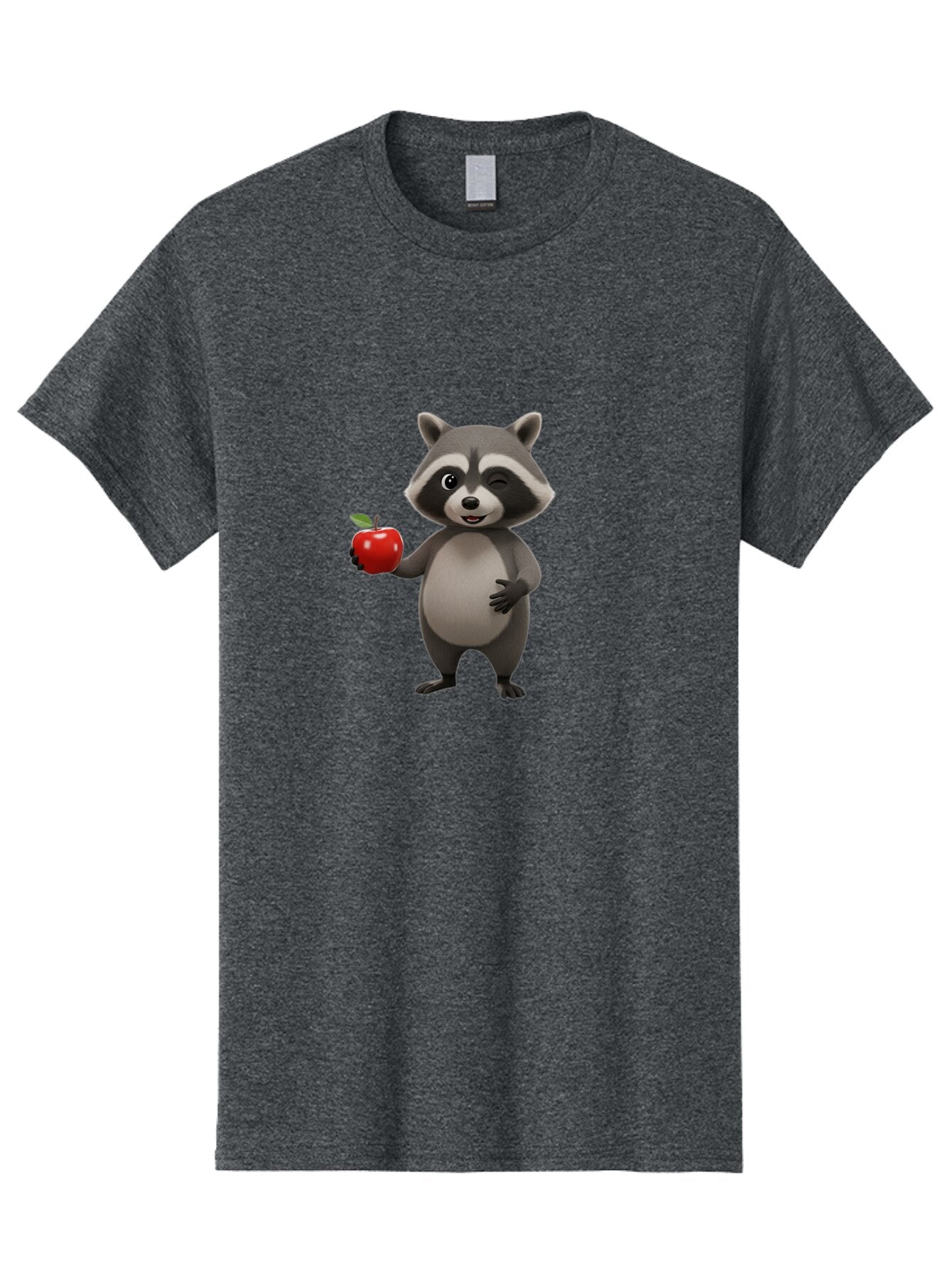 Raccoon-With-Red-Apple Men'S Graphic Tee, 100% Cotton, Comfortable Casual Summer Wear, Machine Washable, Vintage Camera, Old Camera, Antique Camera, Black Camera, Classic Photography, Photography Equipment, Nostalgic Device, Film Camera, Bar355 11