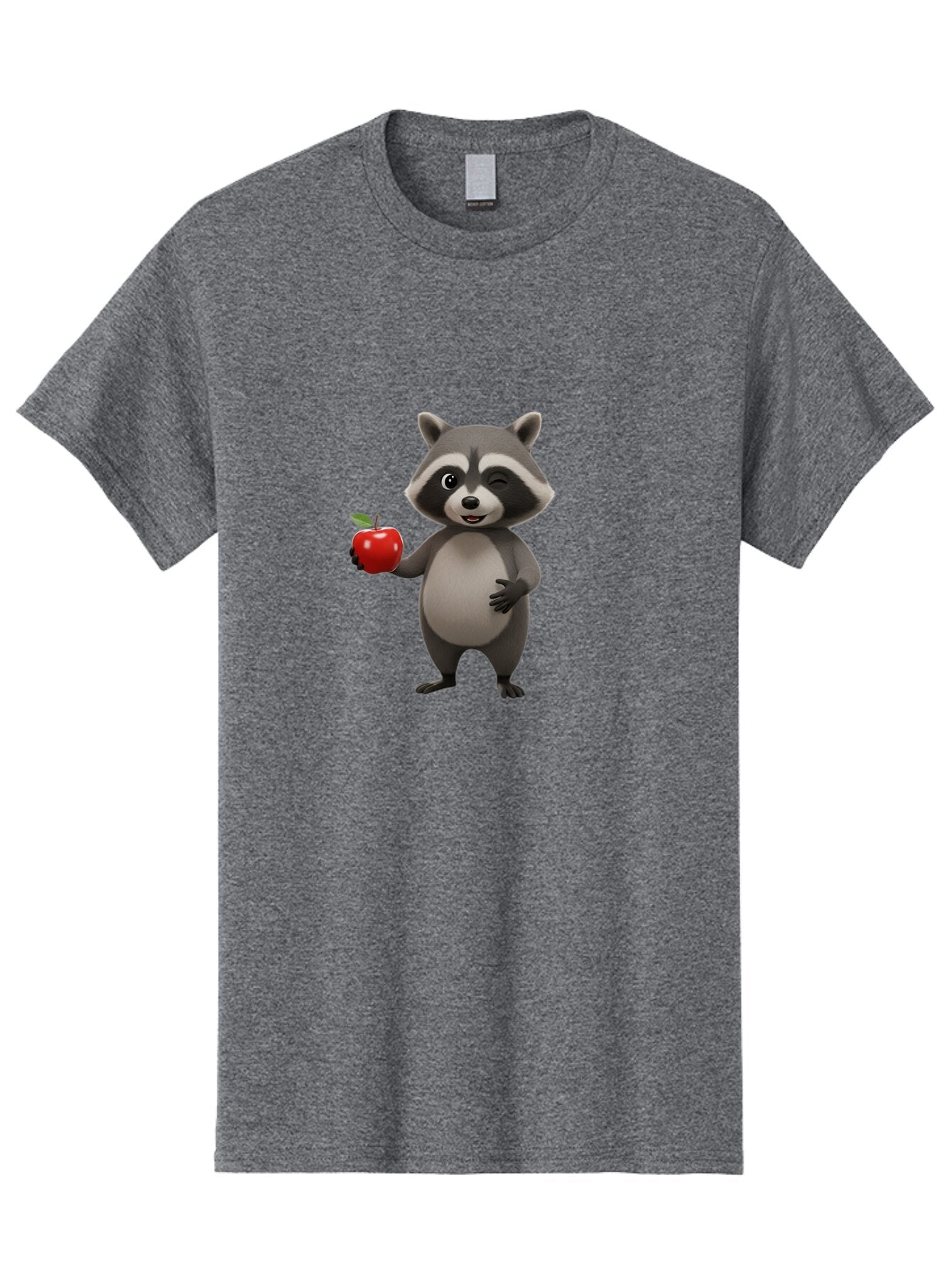 Raccoon-With-Red-Apple Men'S Graphic Tee, 100% Cotton, Comfortable Casual Summer Wear, Machine Washable, Vintage Camera, Old Camera, Antique Camera, Black Camera, Classic Photography, Photography Equipment, Nostalgic Device, Film Camera, Bar355 15