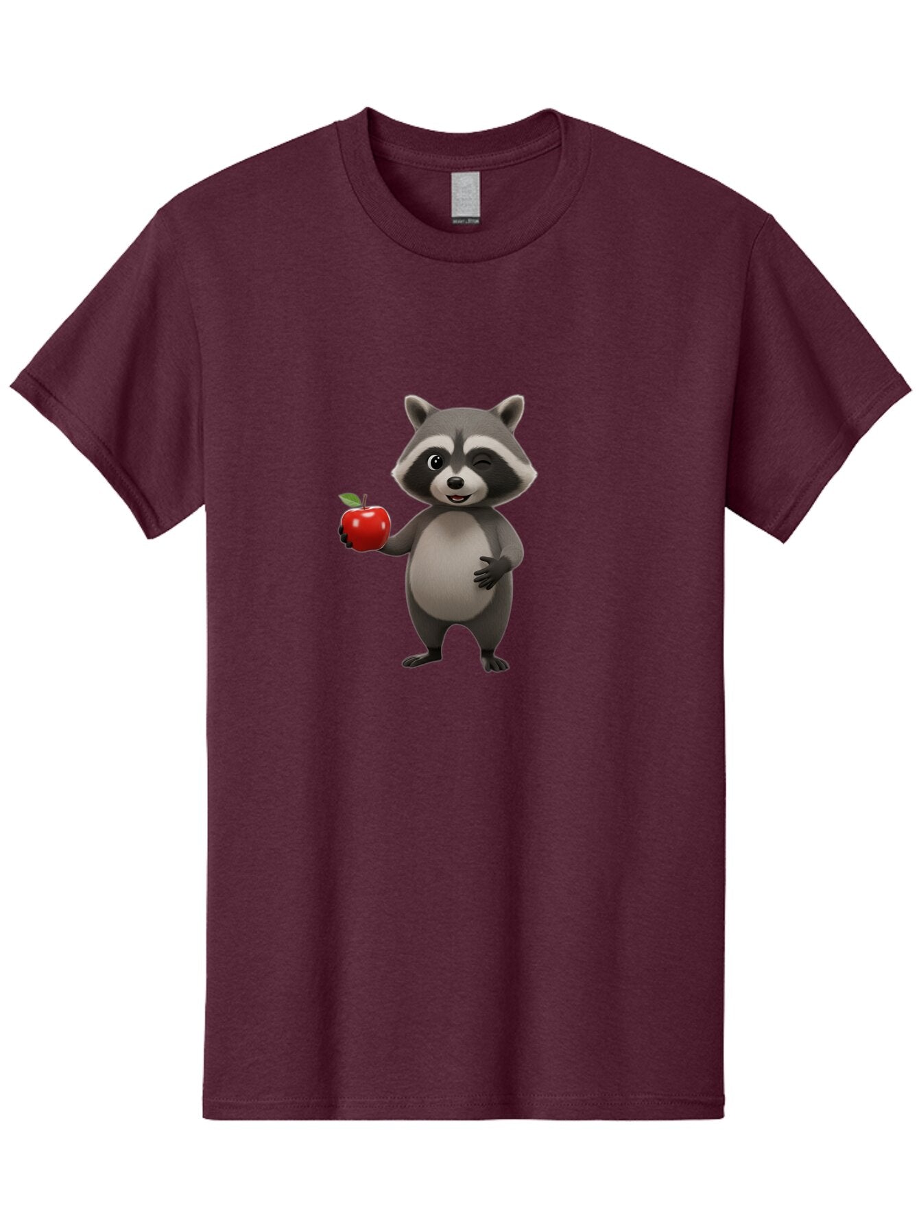 Raccoon-With-Red-Apple Men'S Graphic Tee, 100% Cotton, Comfortable Casual Summer Wear, Machine Washable, Vintage Camera, Old Camera, Antique Camera, Black Camera, Classic Photography, Photography Equipment, Nostalgic Device, Film Camera, Bar355 8