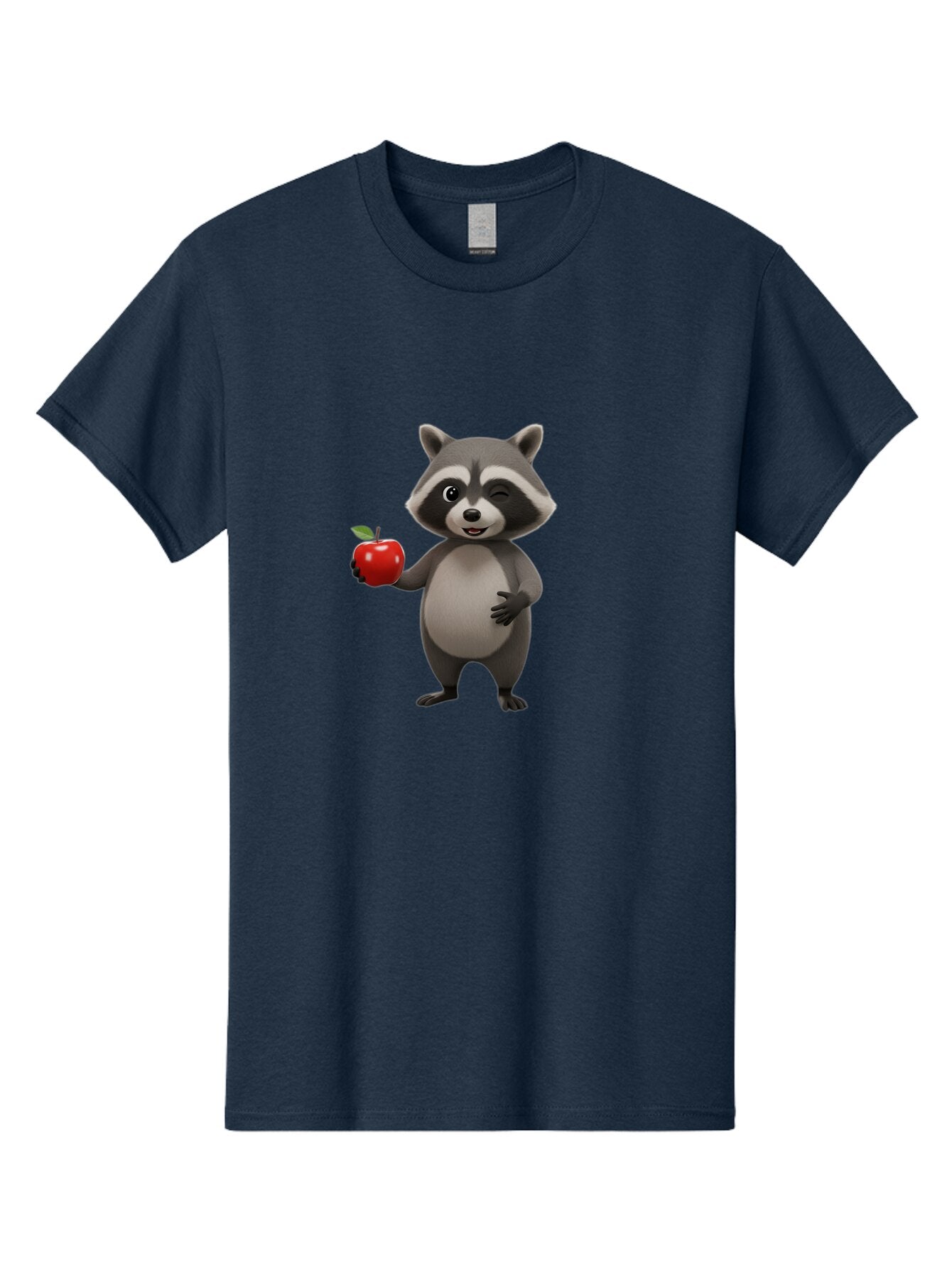 Raccoon-With-Red-Apple Men'S Graphic Tee, 100% Cotton, Comfortable Casual Summer Wear, Machine Washable, Vintage Camera, Old Camera, Antique Camera, Black Camera, Classic Photography, Photography Equipment, Nostalgic Device, Film Camera, Bar355 2