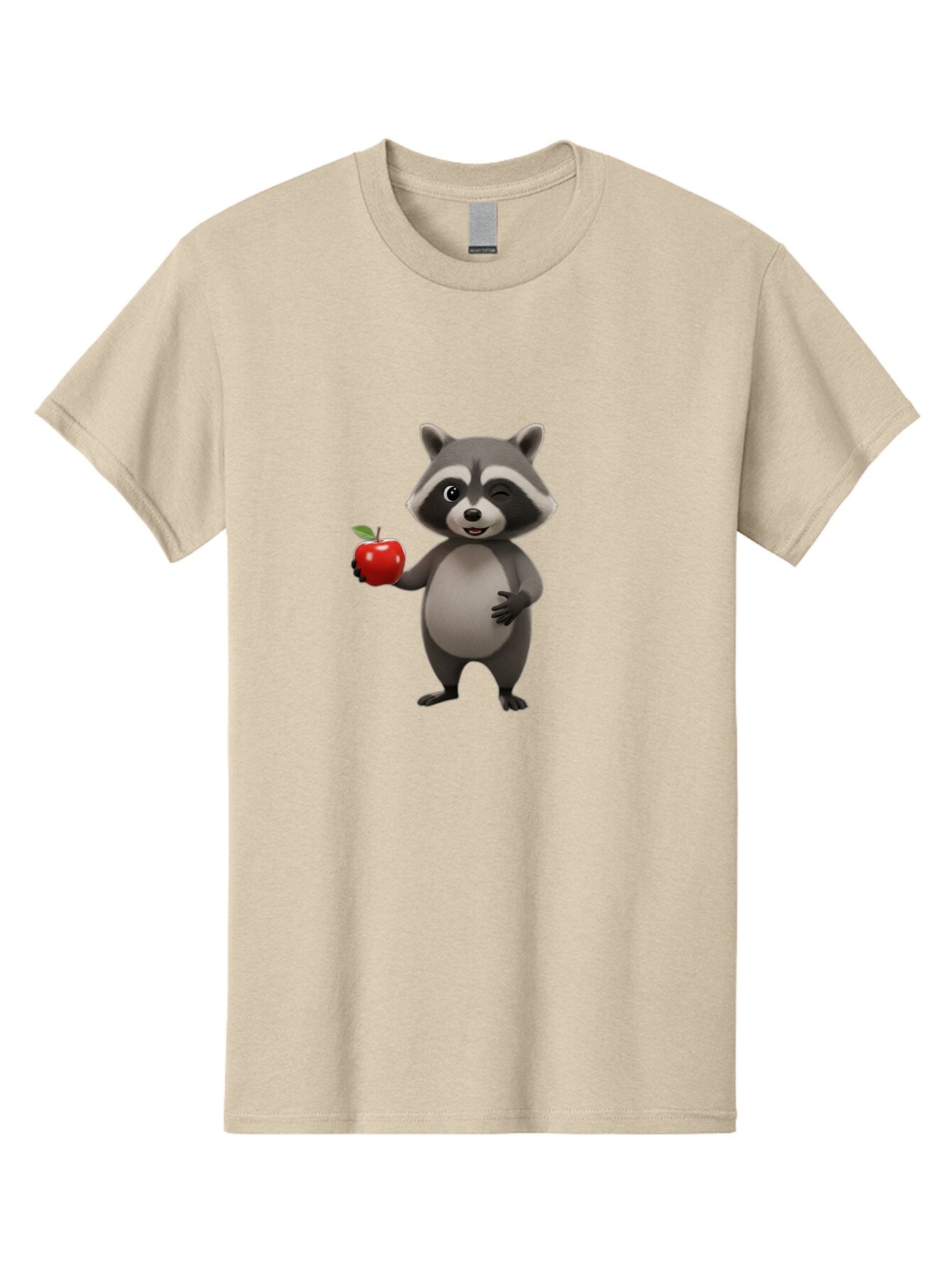 Raccoon-With-Red-Apple Men'S Graphic Tee, 100% Cotton, Comfortable Casual Summer Wear, Machine Washable, Vintage Camera, Old Camera, Antique Camera, Black Camera, Classic Photography, Photography Equipment, Nostalgic Device, Film Camera, Bar355 5