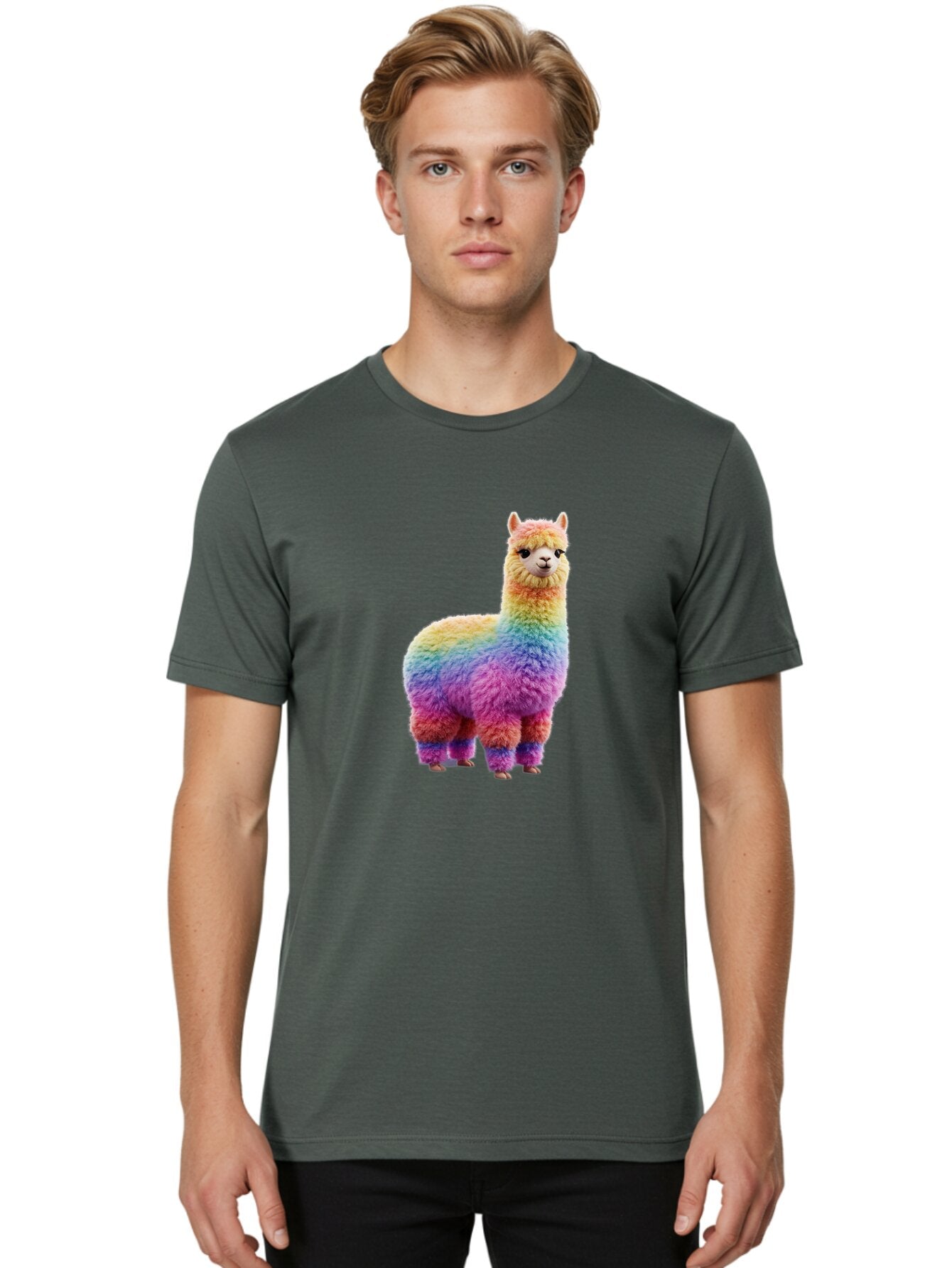 Rainbow-Alpaca Men'S Graphic Tee, 100% Cotton, Comfortable Casual Summer Wear, Machine Washable, Vintage Camera, Old Camera, Antique Camera, Black Camera, Classic Photography, Photography Equipment, Nostalgic Device, Film Camera, Camera Art Bar357 19