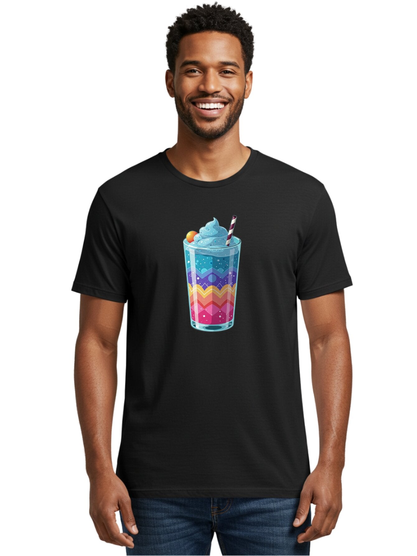 Rainbow-Milkshake Men'S Graphic Tee, 100% Cotton, Comfortable Casual Summer Wear, Machine Washable, Vintage Camera, Old Camera, Antique Camera, Black Camera, Classic Photography, Photography Equipment, Nostalgic Device, Film Camera, Camera Art Bar358 28
