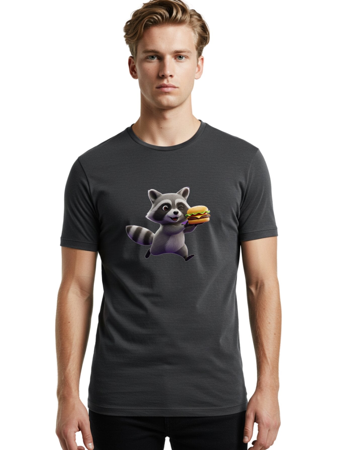 Rascal-Raccoon-1 Men'S Graphic Tee, 100% Cotton, Comfortable Casual Summer Wear, Machine Washable, Vintage Camera, Old Camera, Antique Camera, Black Camera, Classic Photography, Photography Equipment, Nostalgic Device, Film Camera, Camera Art Bar360 18