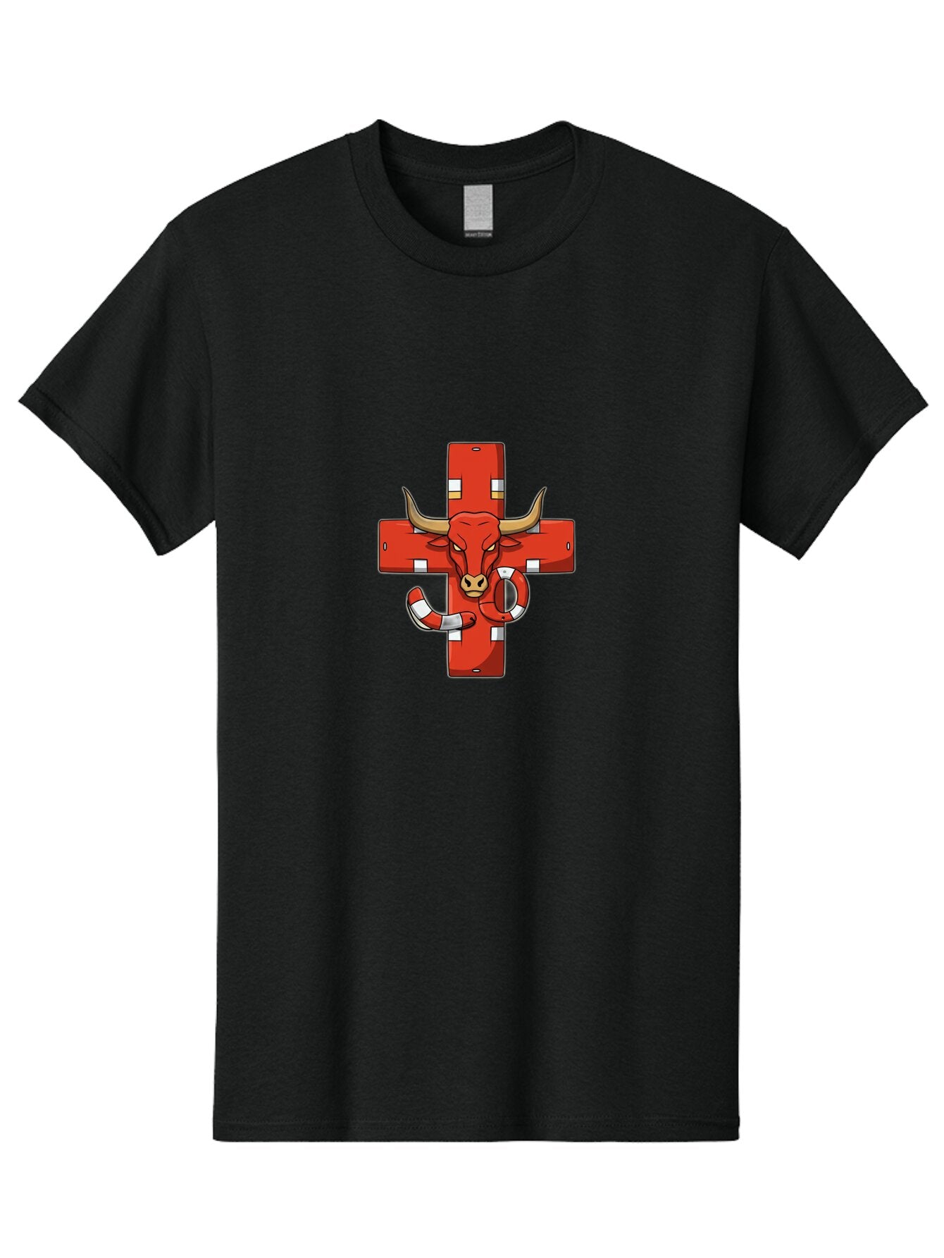 Red-Cross-Bull Men'S Graphic Tee, 100% Cotton, Comfortable Casual Summer Wear, Machine Washable, Vintage Camera, Old Camera, Antique Camera, Black Camera, Classic Photography, Photography Equipment, Nostalgic Device, Film Camera, Camera Art Bar365 7