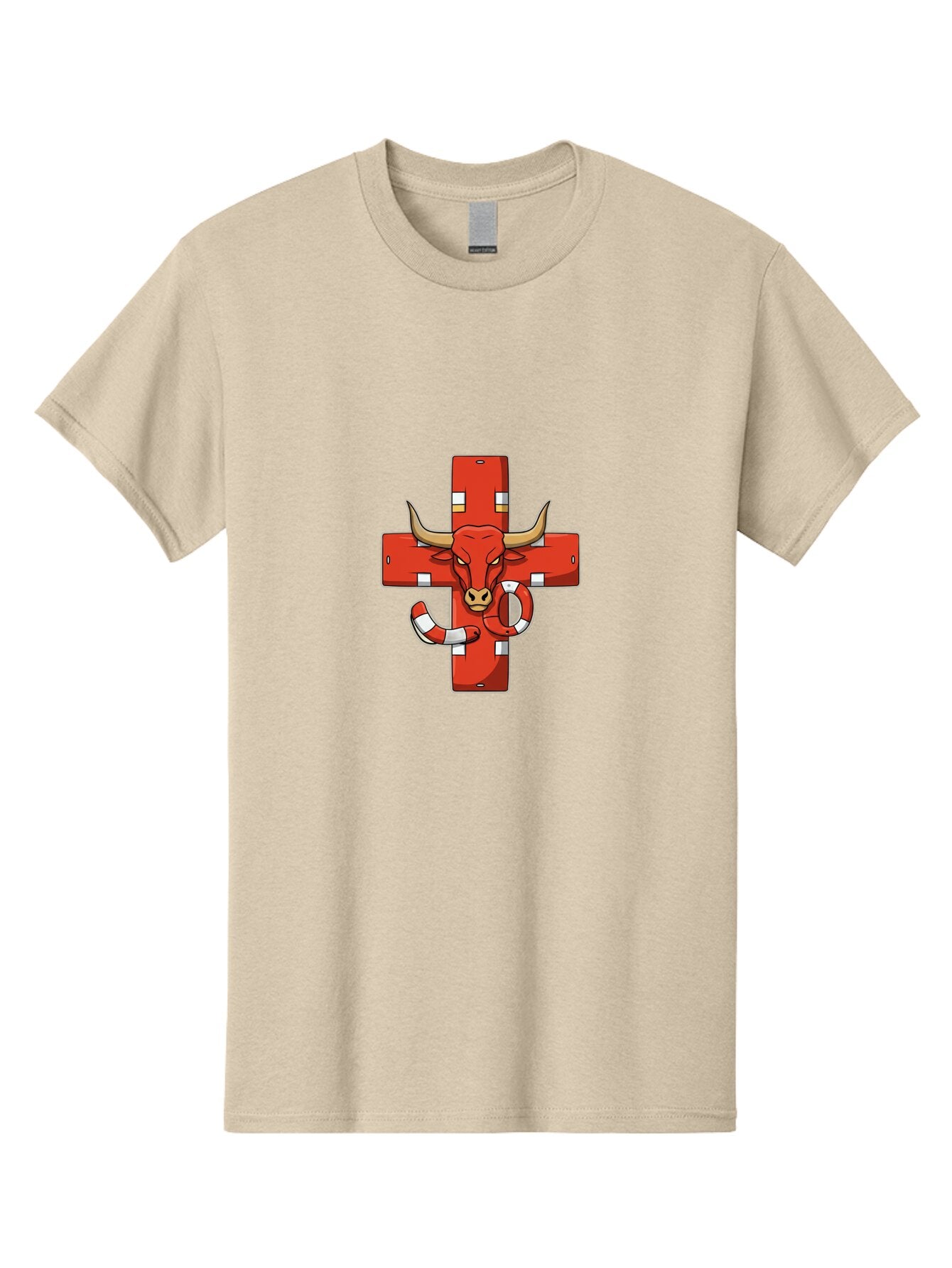 Red-Cross-Bull Men'S Graphic Tee, 100% Cotton, Comfortable Casual Summer Wear, Machine Washable, Vintage Camera, Old Camera, Antique Camera, Black Camera, Classic Photography, Photography Equipment, Nostalgic Device, Film Camera, Camera Art Bar365 4
