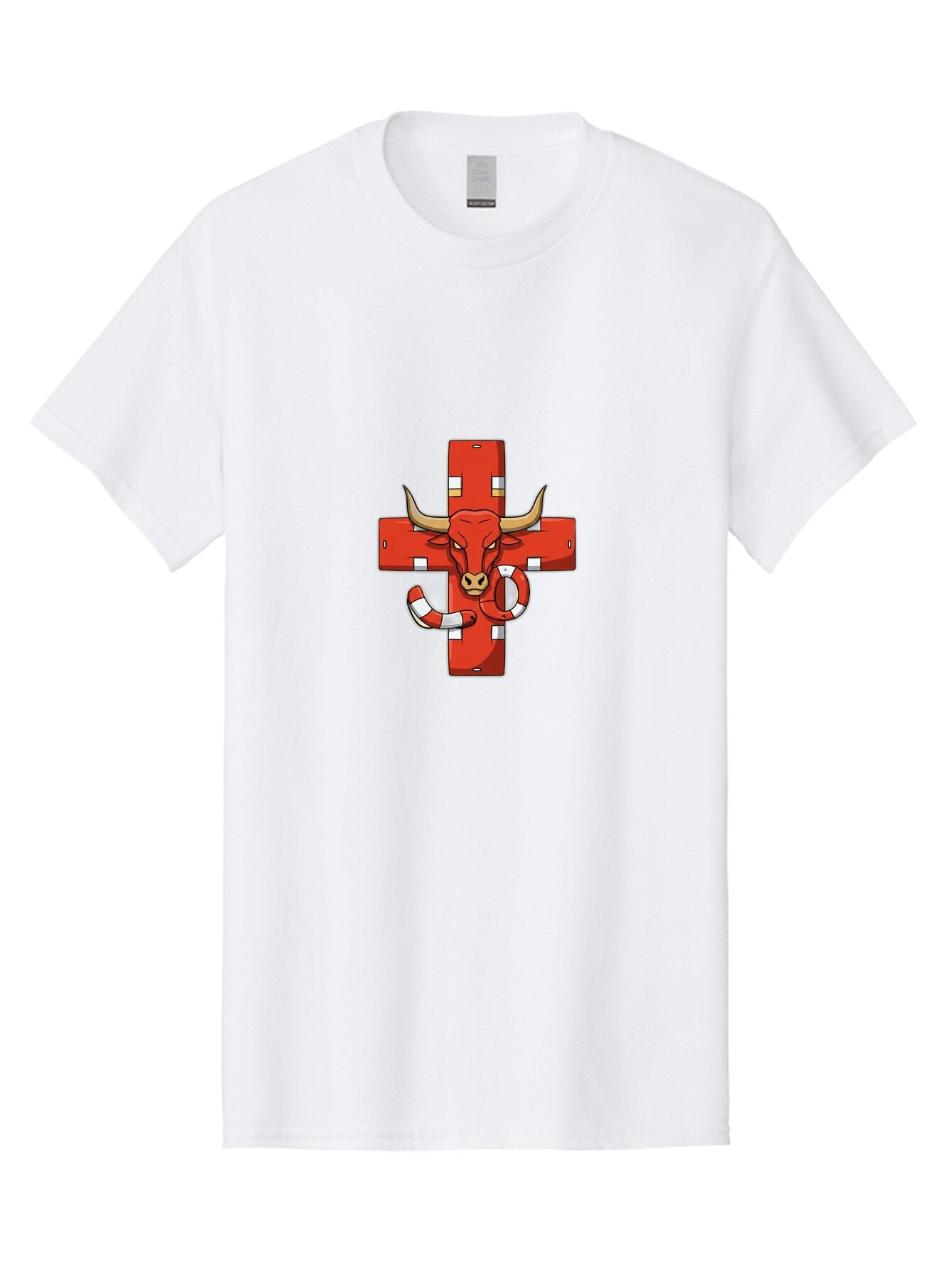 Red-Cross-Bull Men'S Graphic Tee, 100% Cotton, Comfortable Casual Summer Wear, Machine Washable, Vintage Camera, Old Camera, Antique Camera, Black Camera, Classic Photography, Photography Equipment, Nostalgic Device, Film Camera, Camera Art Bar365 3