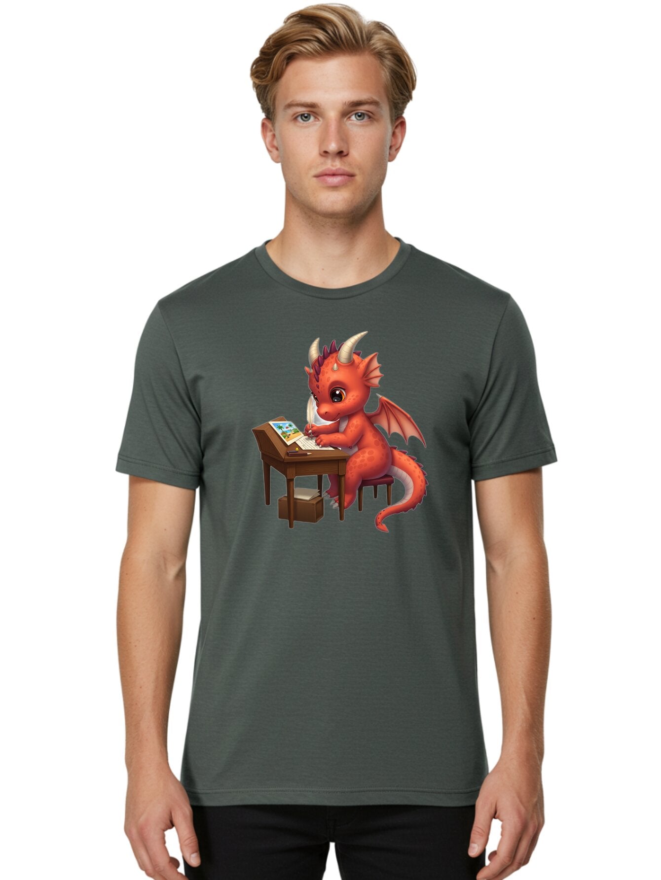 Red-Dragon-Writing Men'S Graphic Tee, 100% Cotton, Comfortable Casual Summer Wear, Machine Washable, Vintage Camera, Old Camera, Antique Camera, Black Camera, Classic Photography, Photography Equipment, Nostalgic Device, Film Camera, Bar366 28