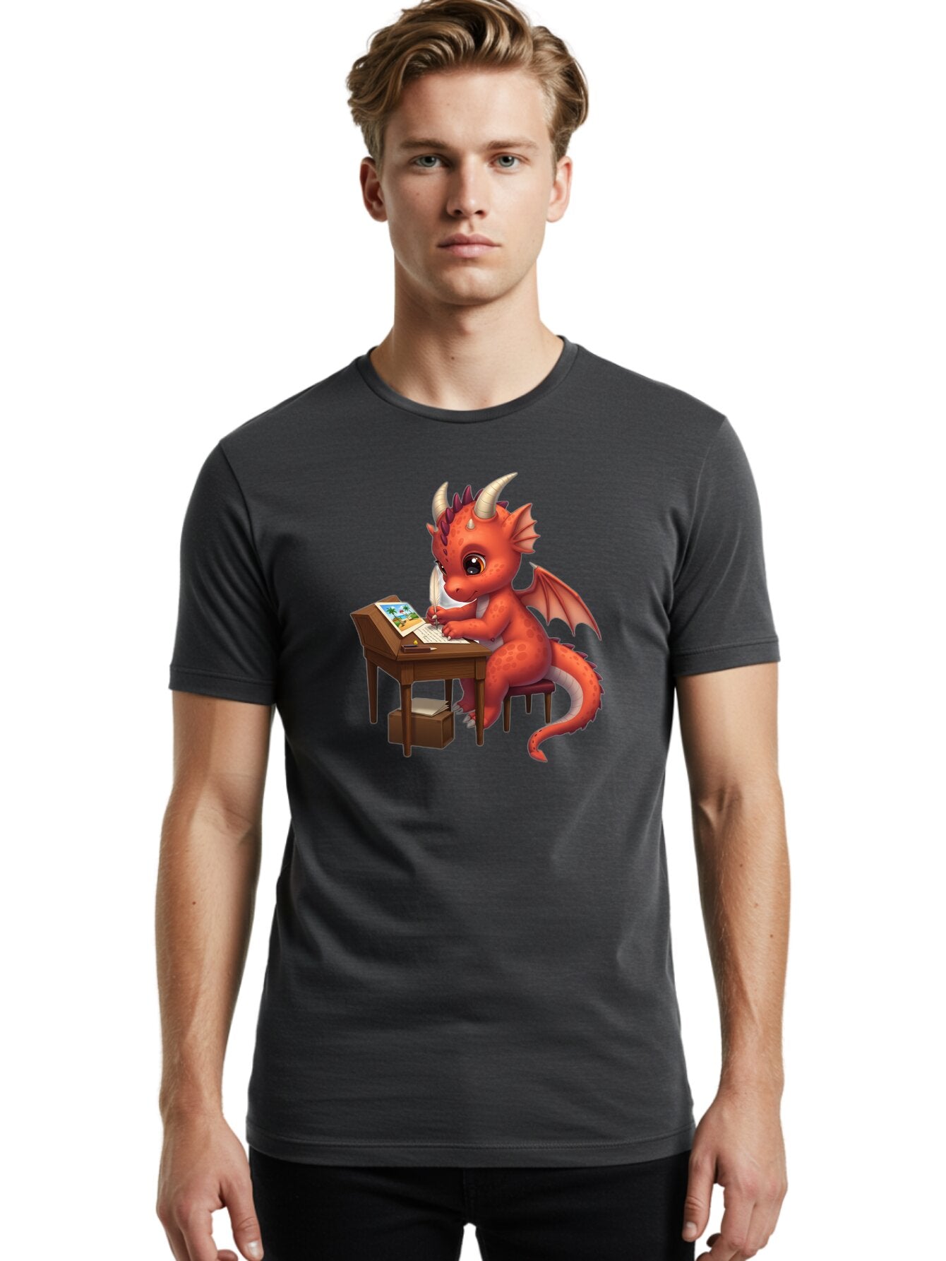 Red-Dragon-Writing Men'S Graphic Tee, 100% Cotton, Comfortable Casual Summer Wear, Machine Washable, Vintage Camera, Old Camera, Antique Camera, Black Camera, Classic Photography, Photography Equipment, Nostalgic Device, Film Camera, Bar366 30