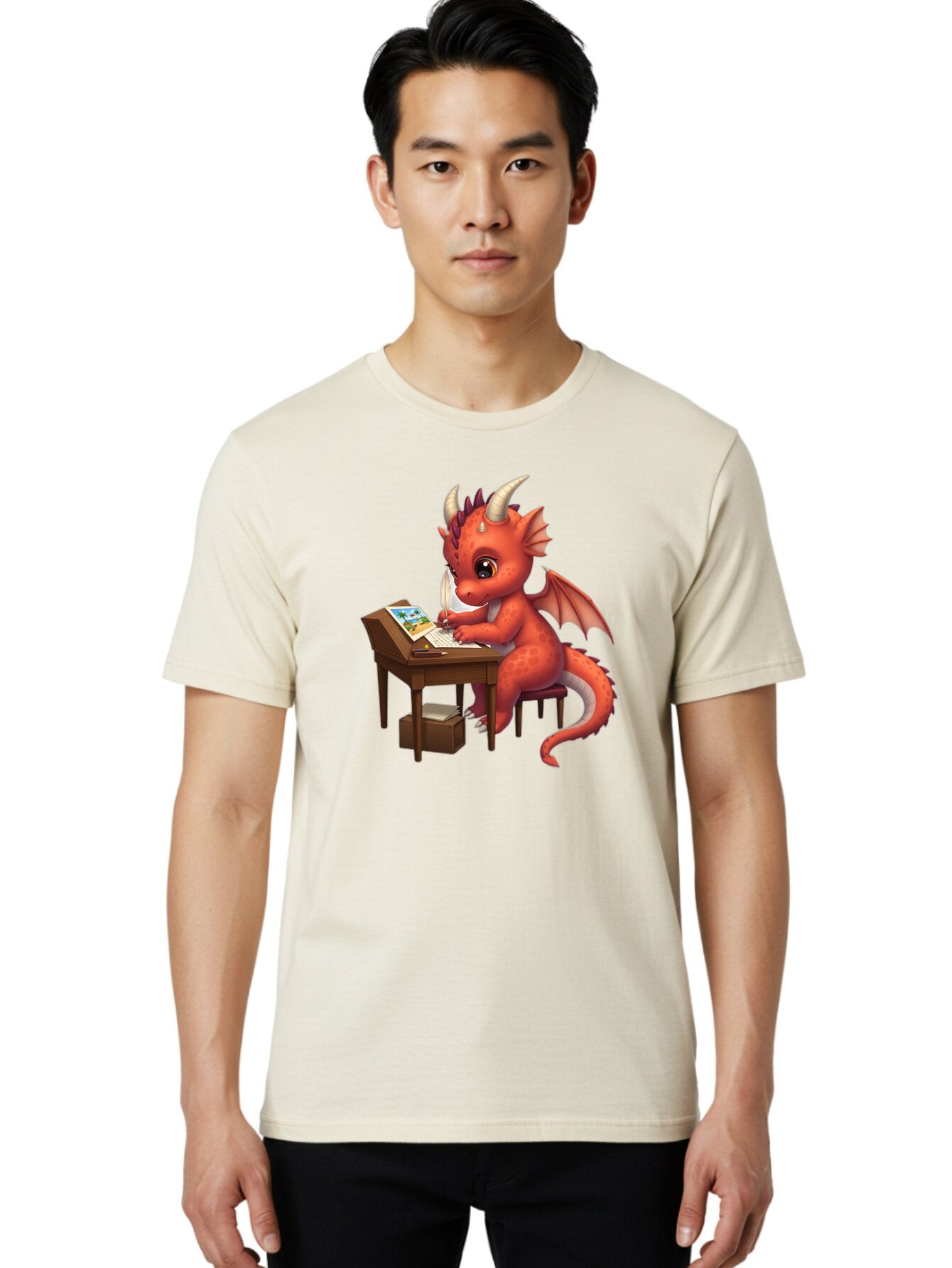 Red-Dragon-Writing Men'S Graphic Tee, 100% Cotton, Comfortable Casual Summer Wear, Machine Washable, Vintage Camera, Old Camera, Antique Camera, Black Camera, Classic Photography, Photography Equipment, Nostalgic Device, Film Camera, Bar366 24