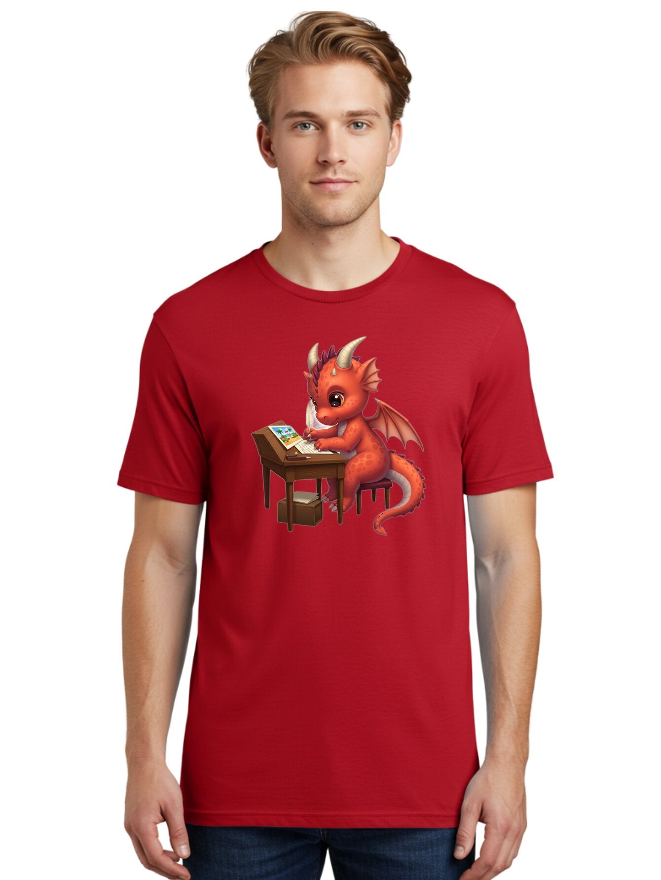 Red-Dragon-Writing Men'S Graphic Tee, 100% Cotton, Comfortable Casual Summer Wear, Machine Washable, Vintage Camera, Old Camera, Antique Camera, Black Camera, Classic Photography, Photography Equipment, Nostalgic Device, Film Camera, Bar366 27