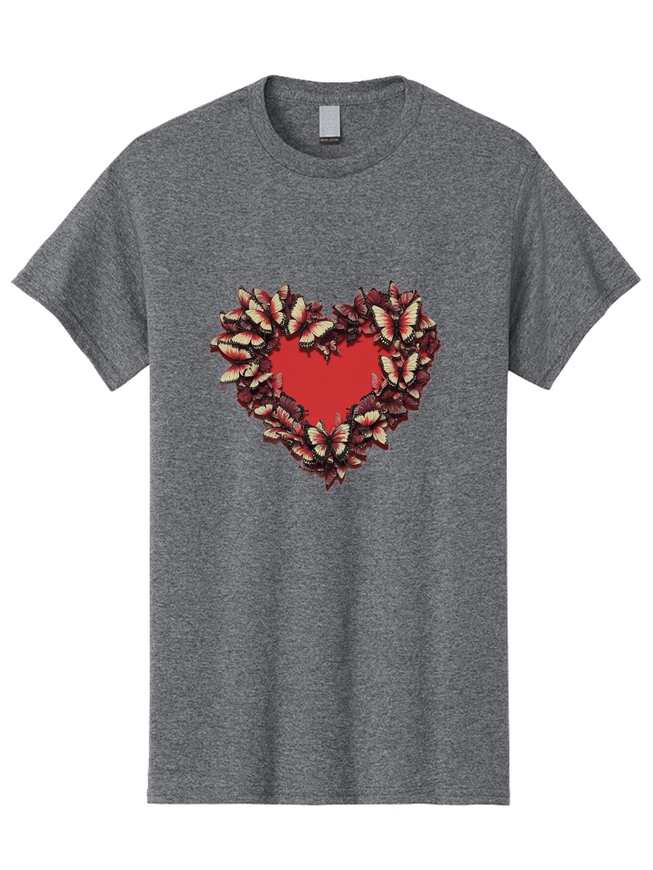 Red-Heart-Butterflies Men'S Graphic Tee, 100% Cotton, Comfortable Casual Summer Wear, Machine Washable, Vintage Camera, Old Camera, Antique Camera, Black Camera, Classic Photography, Photography Equipment, Nostalgic Device, Film Camera, Bar367 3