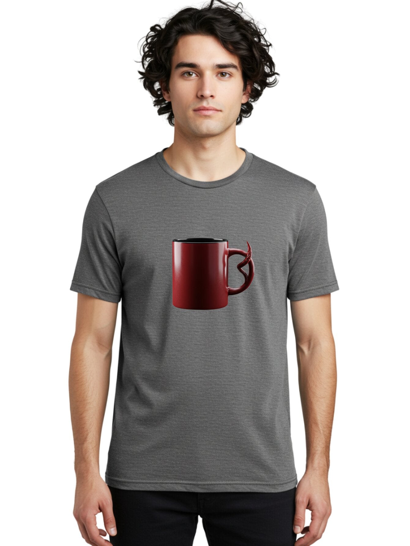 Red-Mug-With-Claw-Handle Men'S Graphic Tee, 100% Cotton, Comfortable Casual Summer Wear, Machine Washable, Vintage Camera, Old Camera, Antique Camera, Black Camera, Classic Photography, Photography Equipment, Nostalgic Device, Film Camera, Bar368 17