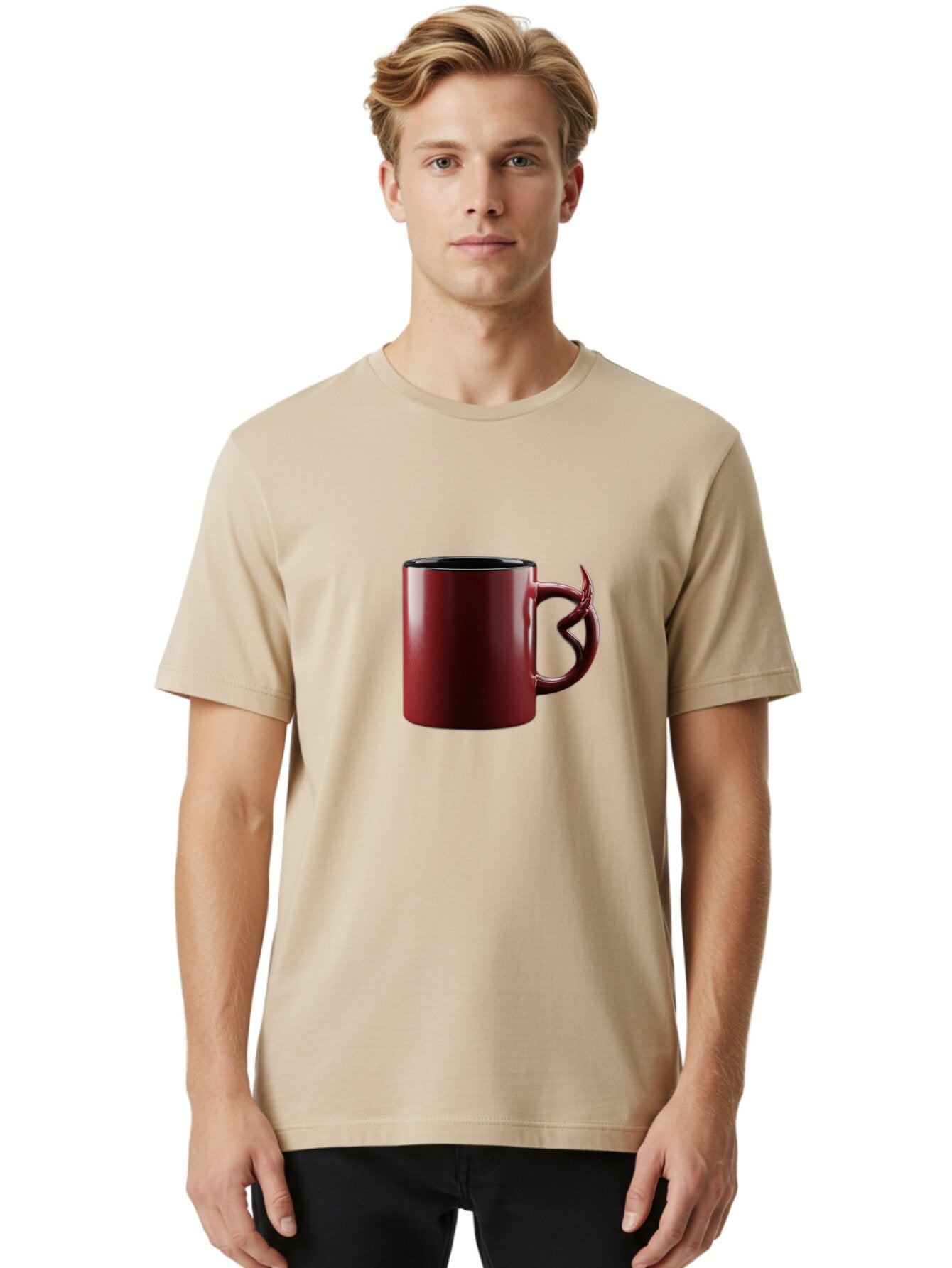 Red-Mug-With-Claw-Handle Men'S Graphic Tee, 100% Cotton, Comfortable Casual Summer Wear, Machine Washable, Vintage Camera, Old Camera, Antique Camera, Black Camera, Classic Photography, Photography Equipment, Nostalgic Device, Film Camera, Bar368 22