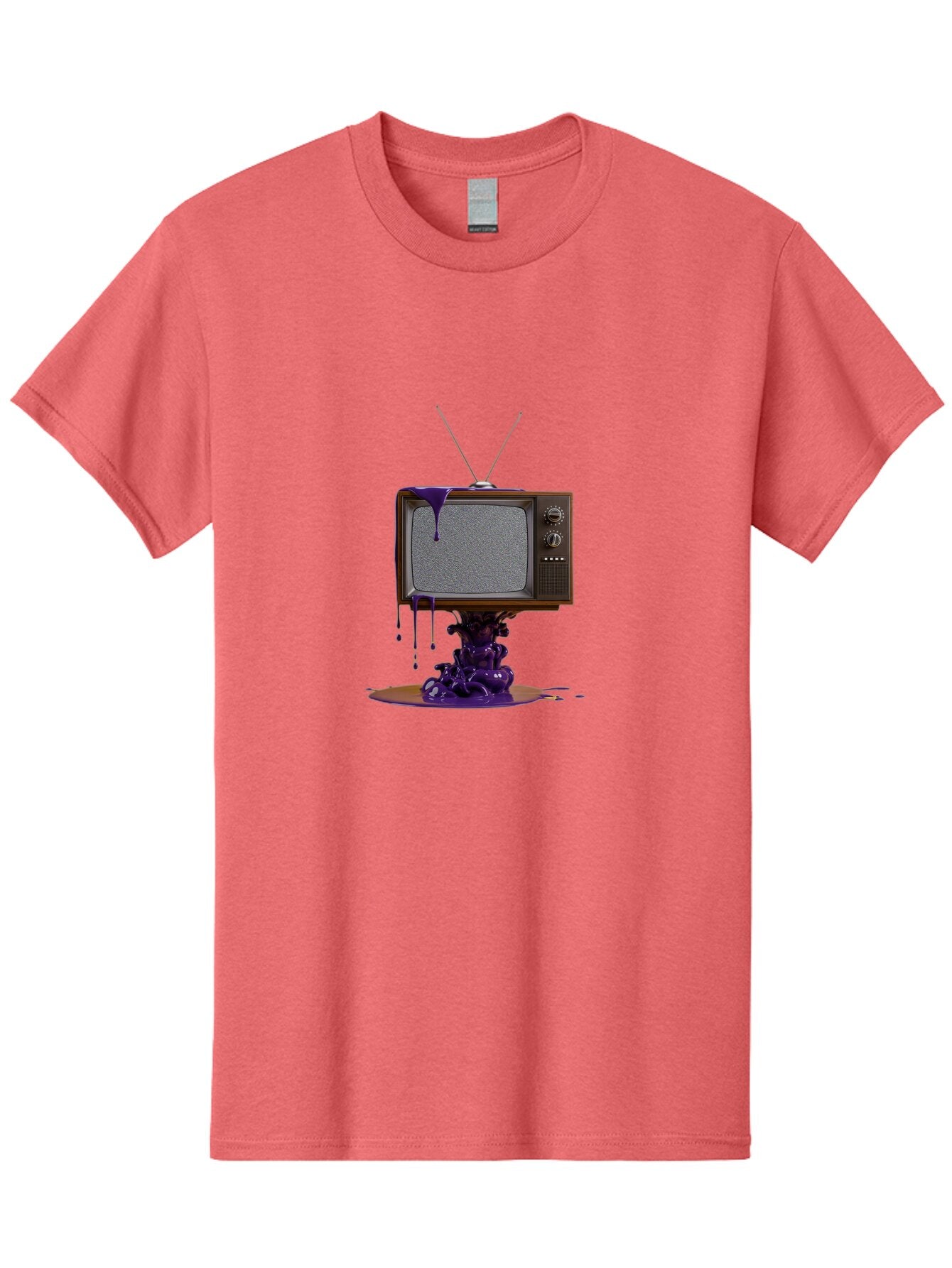 Retro-Tv-Melting Men'S Graphic Tee, 100% Cotton, Comfortable Casual Summer Wear, Machine Washable, Vintage Camera, Old Camera, Antique Camera, Black Camera, Classic Photography, Photography Equipment, Nostalgic Device, Film Camera, Camera Art Bar371 9