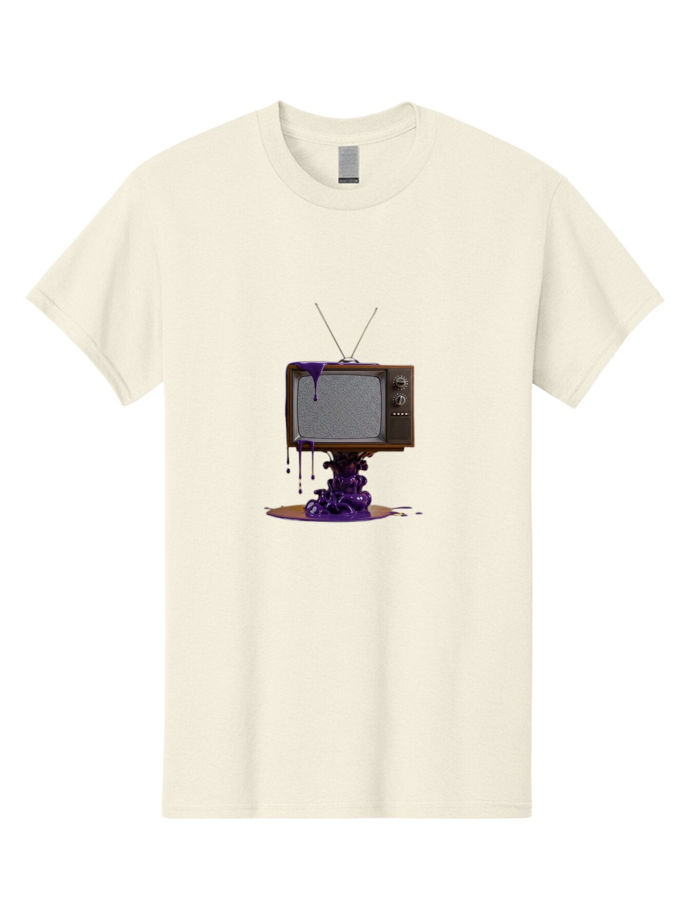 Retro-Tv-Melting Men'S Graphic Tee, 100% Cotton, Comfortable Casual Summer Wear, Machine Washable, Vintage Camera, Old Camera, Antique Camera, Black Camera, Classic Photography, Photography Equipment, Nostalgic Device, Film Camera, Camera Art Bar371 2