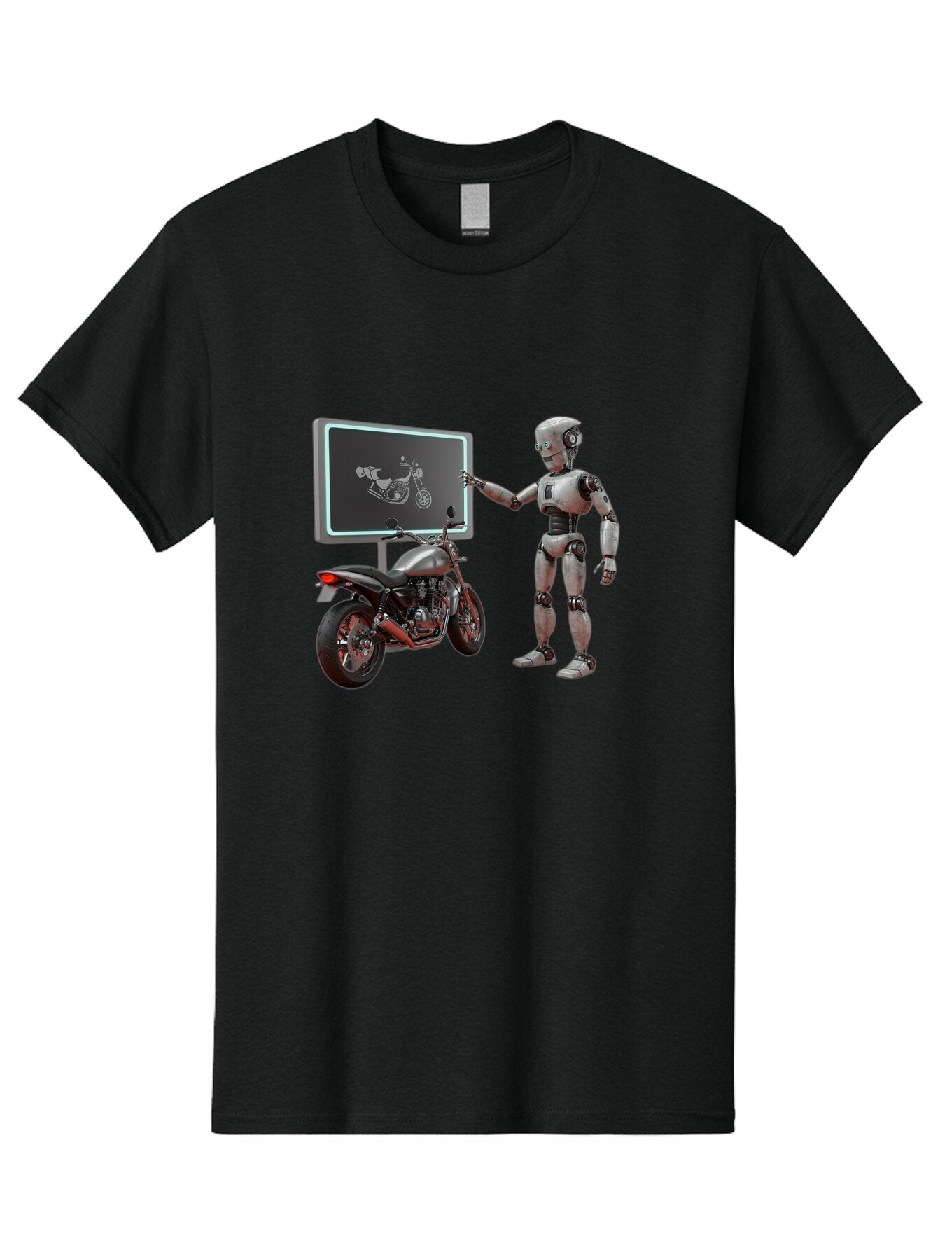 Robot-And-Motorcycle Men'S Graphic Tee, 100% Cotton, Comfortable Casual Summer Wear, Machine Washable, Vintage Camera, Old Camera, Antique Camera, Black Camera, Classic Photography, Photography Equipment, Nostalgic Device, Film Camera, Bar375 3