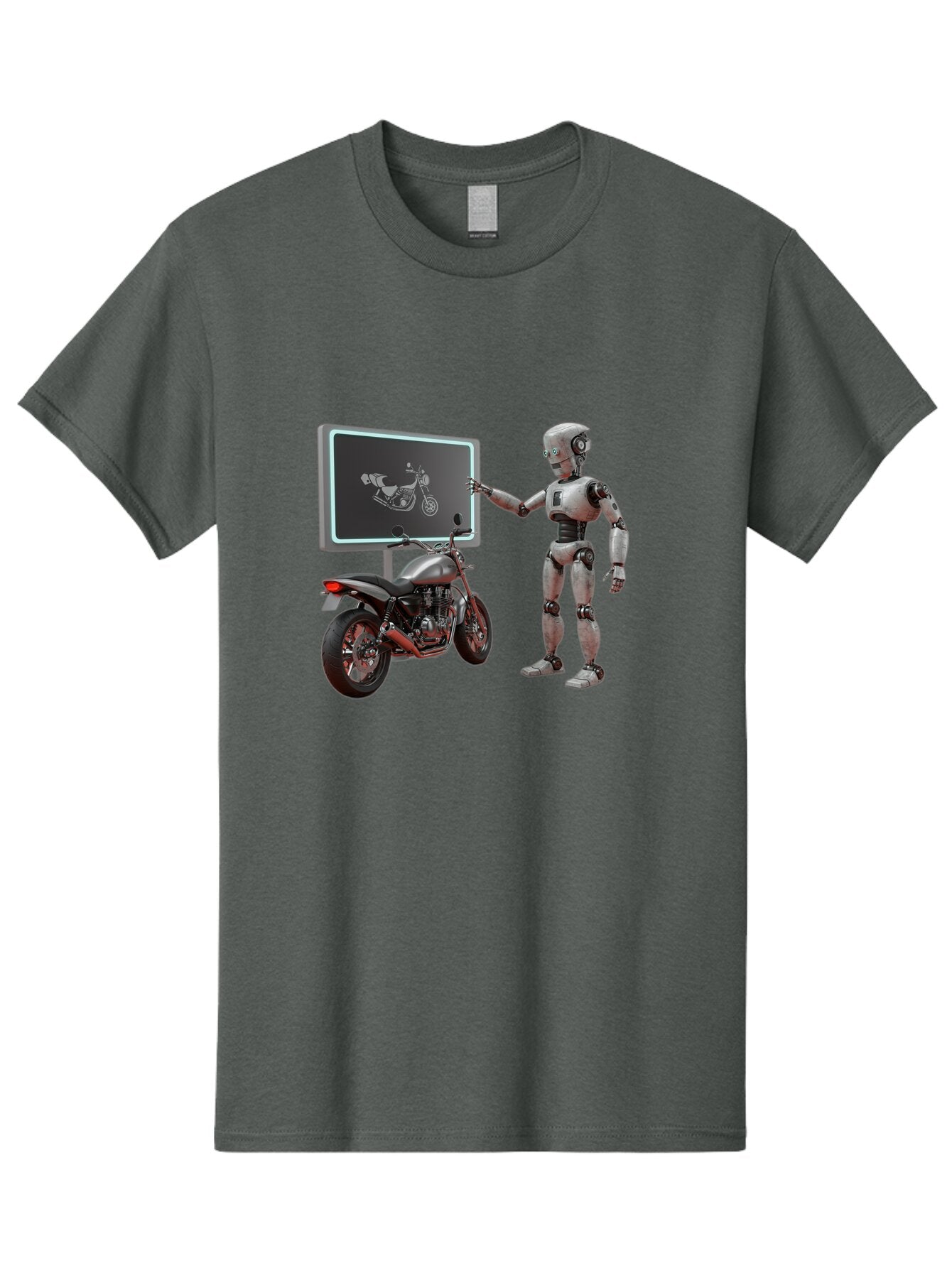 Robot-And-Motorcycle Men'S Graphic Tee, 100% Cotton, Comfortable Casual Summer Wear, Machine Washable, Vintage Camera, Old Camera, Antique Camera, Black Camera, Classic Photography, Photography Equipment, Nostalgic Device, Film Camera, Bar375 13
