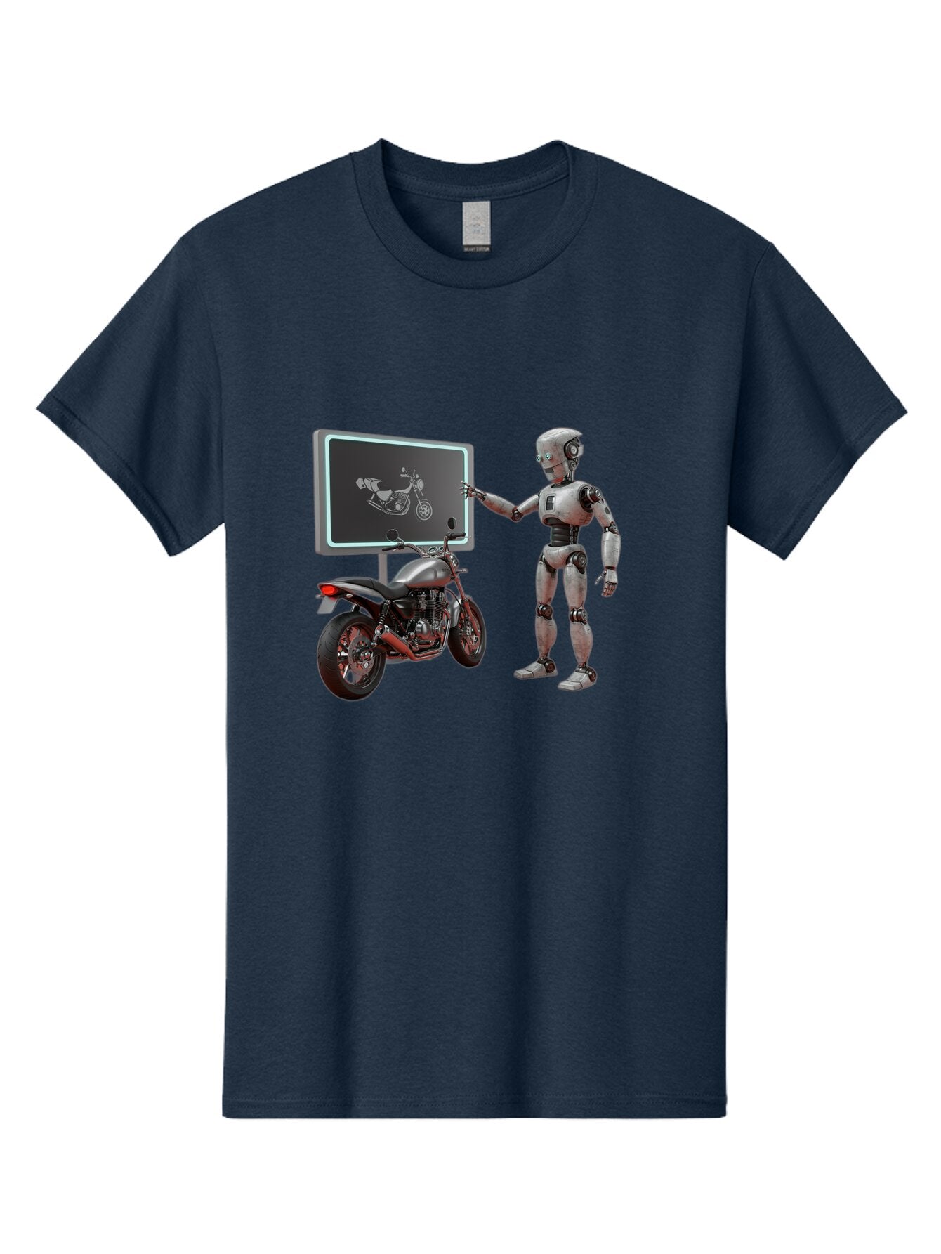 Robot-And-Motorcycle Men'S Graphic Tee, 100% Cotton, Comfortable Casual Summer Wear, Machine Washable, Vintage Camera, Old Camera, Antique Camera, Black Camera, Classic Photography, Photography Equipment, Nostalgic Device, Film Camera, Bar375 5