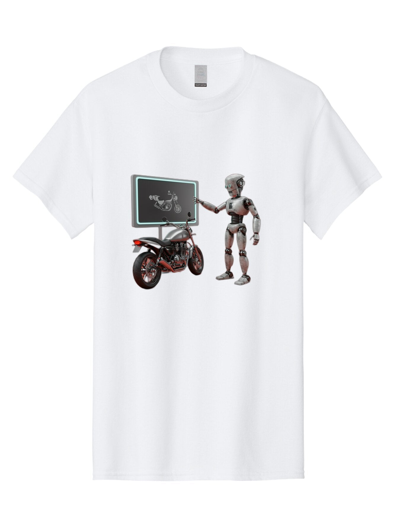 Robot-And-Motorcycle Men'S Graphic Tee, 100% Cotton, Comfortable Casual Summer Wear, Machine Washable, Vintage Camera, Old Camera, Antique Camera, Black Camera, Classic Photography, Photography Equipment, Nostalgic Device, Film Camera, Bar375 1