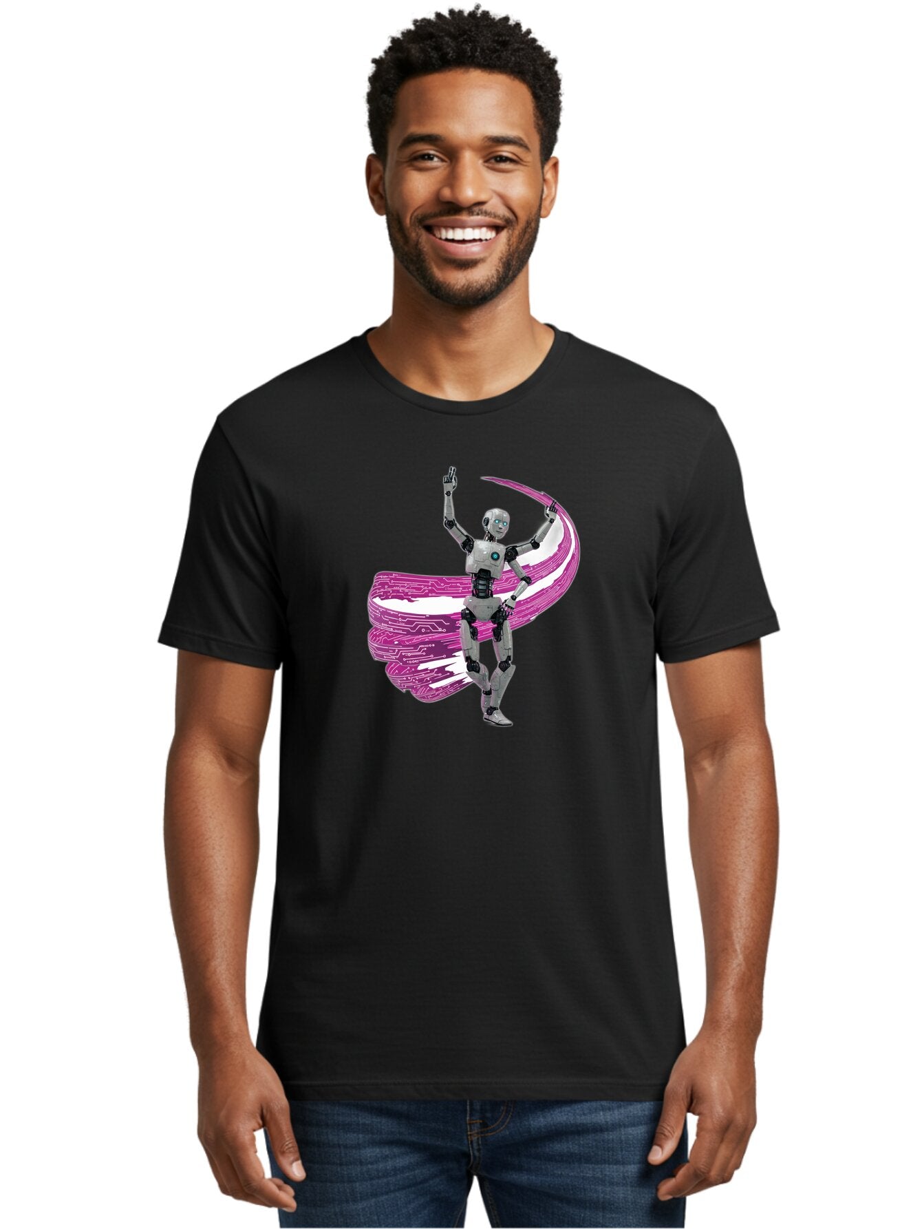 Robot-Dancing Men'S Graphic Tee, 100% Cotton, Comfortable Casual Summer Wear, Machine Washable, Vintage Camera, Old Camera, Antique Camera, Black Camera, Classic Photography, Photography Equipment, Nostalgic Device, Film Camera, Camera Art Bar376 24