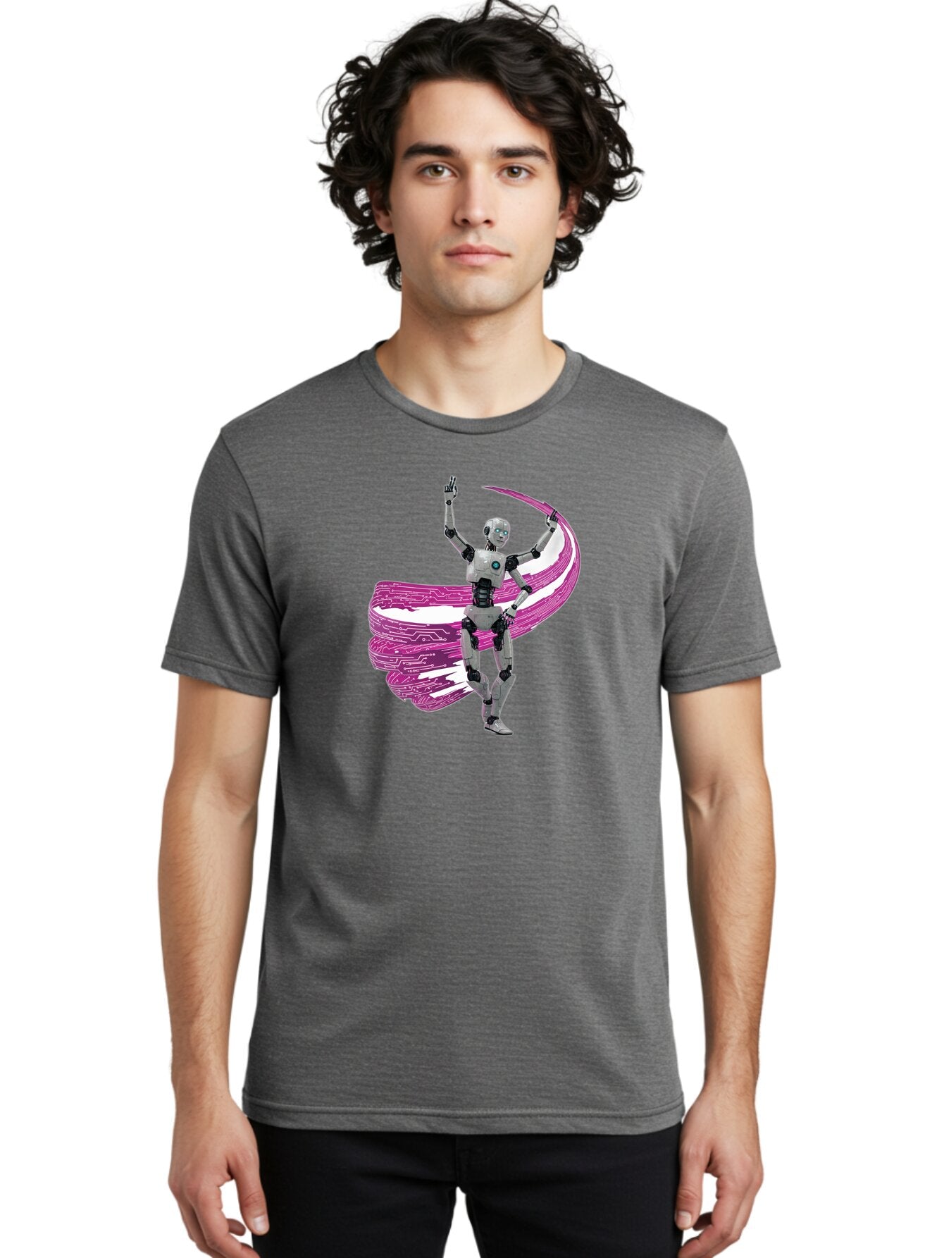 Robot-Dancing Men'S Graphic Tee, 100% Cotton, Comfortable Casual Summer Wear, Machine Washable, Vintage Camera, Old Camera, Antique Camera, Black Camera, Classic Photography, Photography Equipment, Nostalgic Device, Film Camera, Camera Art Bar376 27