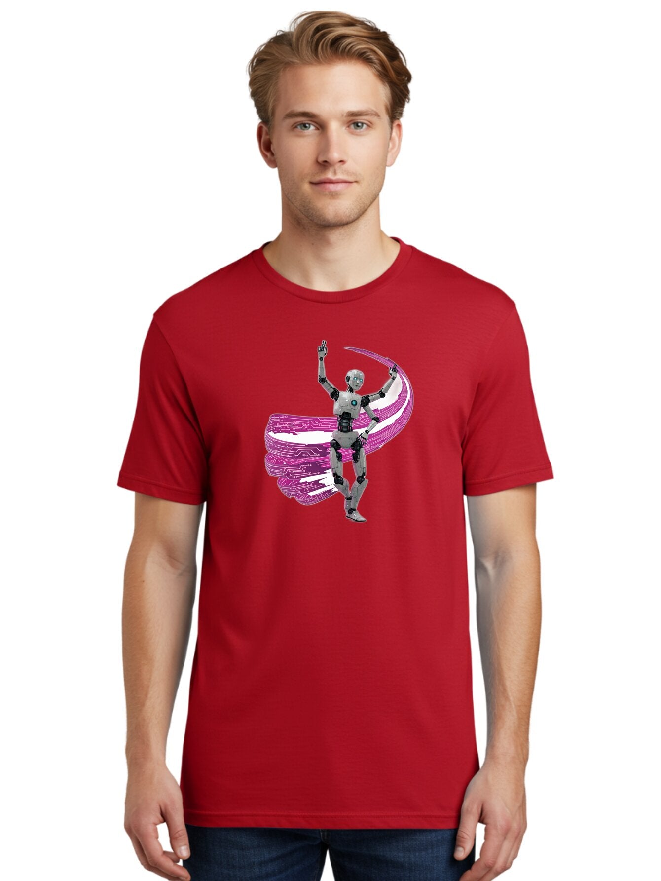 Robot-Dancing Men'S Graphic Tee, 100% Cotton, Comfortable Casual Summer Wear, Machine Washable, Vintage Camera, Old Camera, Antique Camera, Black Camera, Classic Photography, Photography Equipment, Nostalgic Device, Film Camera, Camera Art Bar376 20