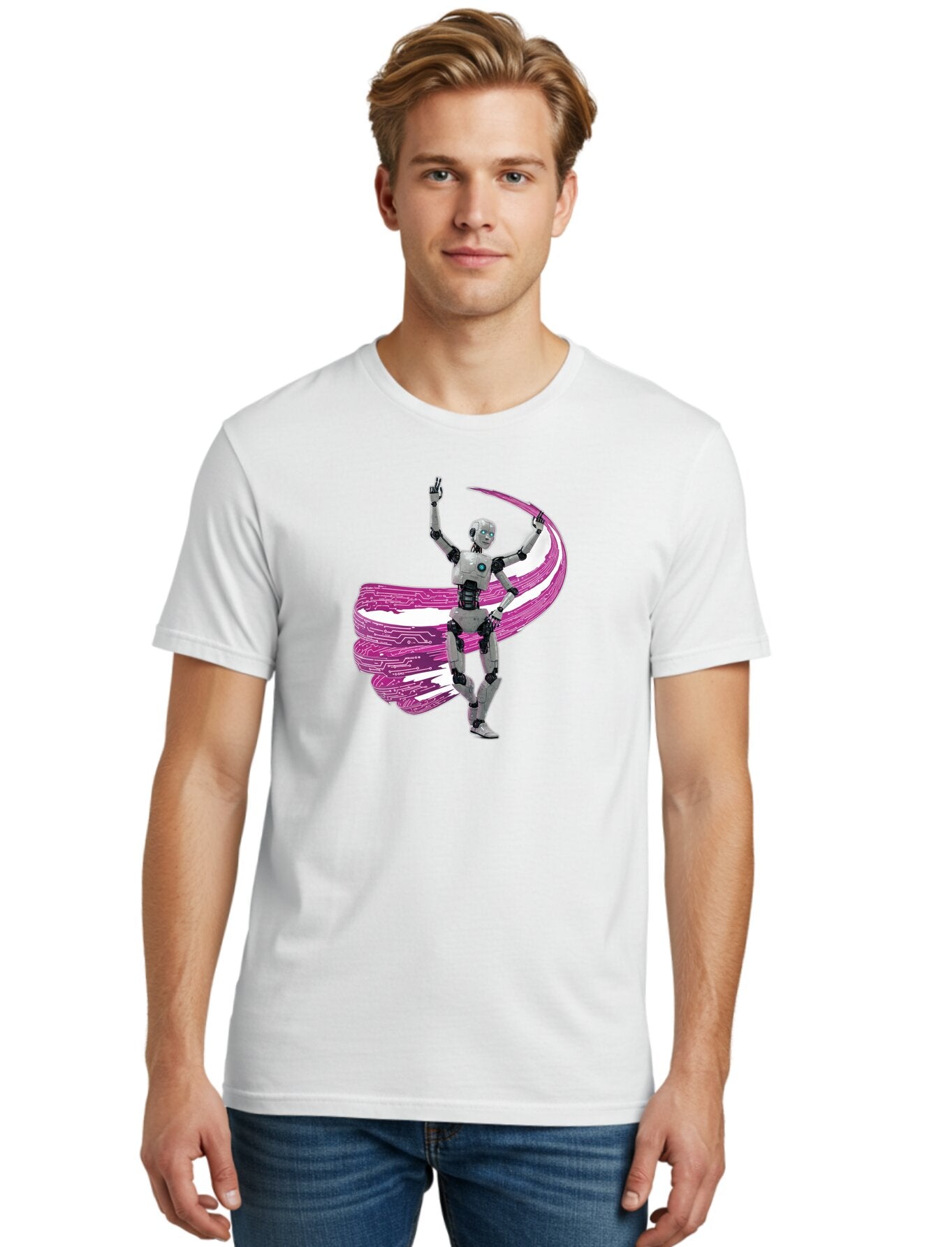 Robot-Dancing Men'S Graphic Tee, 100% Cotton, Comfortable Casual Summer Wear, Machine Washable, Vintage Camera, Old Camera, Antique Camera, Black Camera, Classic Photography, Photography Equipment, Nostalgic Device, Film Camera, Camera Art Bar376 19