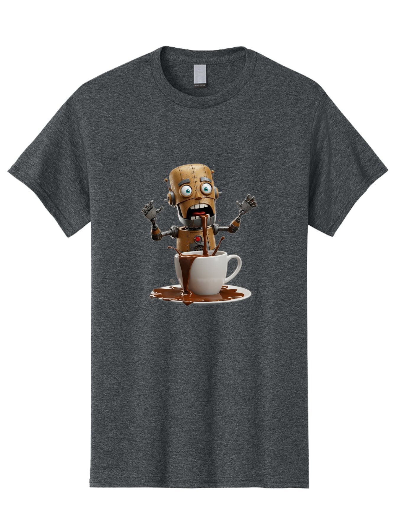 Robot-Drinking-Coffee Men'S Graphic Tee, 100% Cotton, Comfortable Casual Summer Wear, Machine Washable, Vintage Camera, Old Camera, Antique Camera, Black Camera, Classic Photography, Photography Equipment, Nostalgic Device, Film Camera, Bar377 13