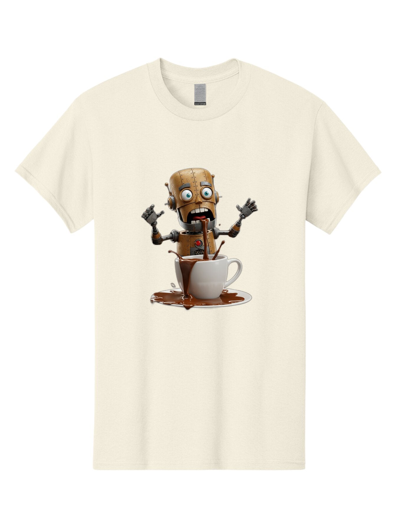 Robot-Drinking-Coffee Men'S Graphic Tee, 100% Cotton, Comfortable Casual Summer Wear, Machine Washable, Vintage Camera, Old Camera, Antique Camera, Black Camera, Classic Photography, Photography Equipment, Nostalgic Device, Film Camera, Bar377 9