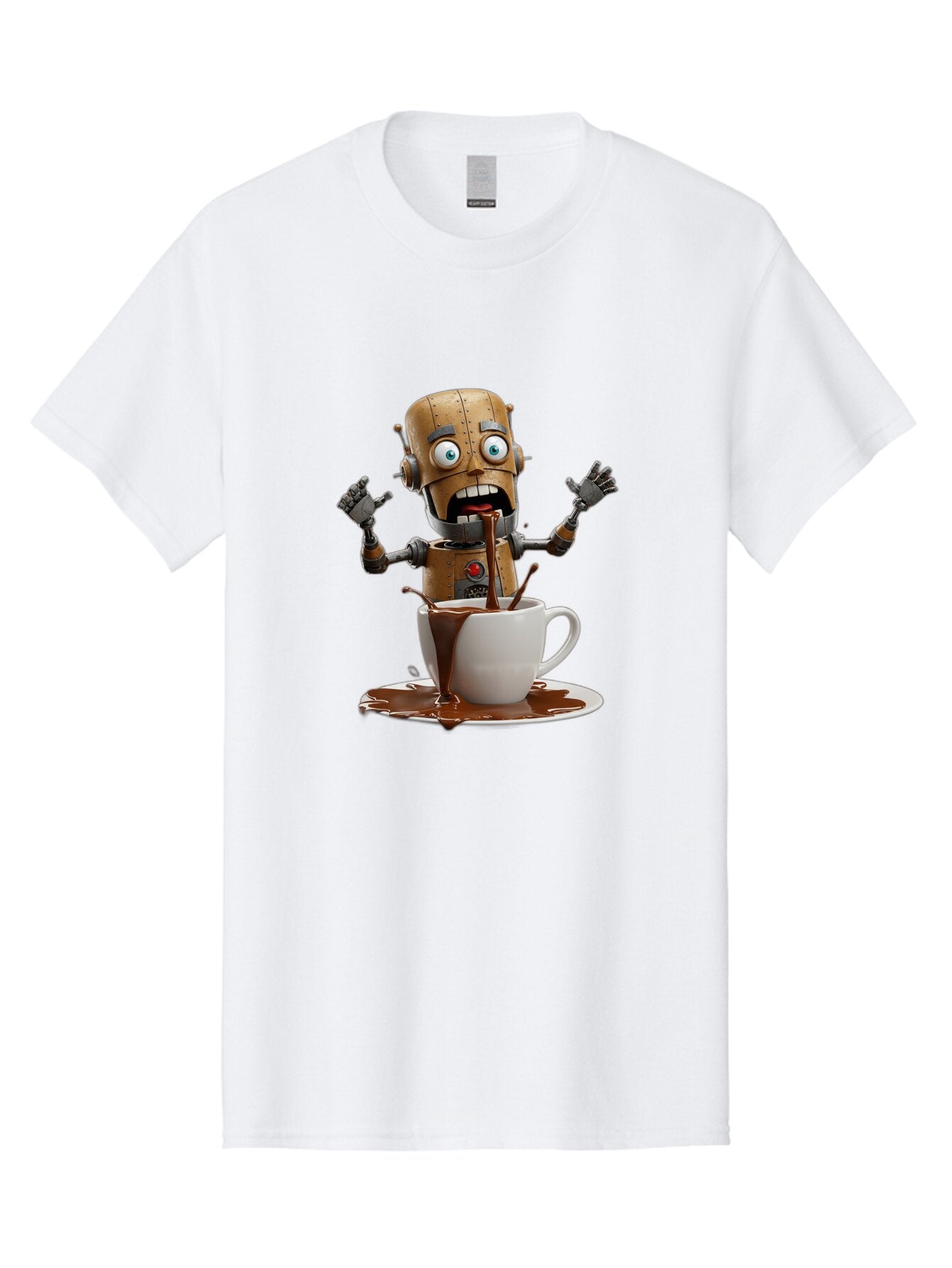 Robot-Drinking-Coffee Men'S Graphic Tee, 100% Cotton, Comfortable Casual Summer Wear, Machine Washable, Vintage Camera, Old Camera, Antique Camera, Black Camera, Classic Photography, Photography Equipment, Nostalgic Device, Film Camera, Bar377 11