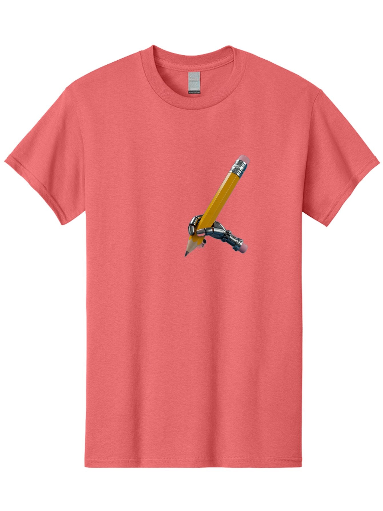 Robot-Hand-Holding-Pencil Men'S Graphic Tee, 100% Cotton, Comfortable Casual Summer Wear, Machine Washable, Vintage Camera, Old Camera, Antique Camera, Black Camera, Classic Photography, Photography Equipment, Nostalgic Device, Film Camera, Bar378 5