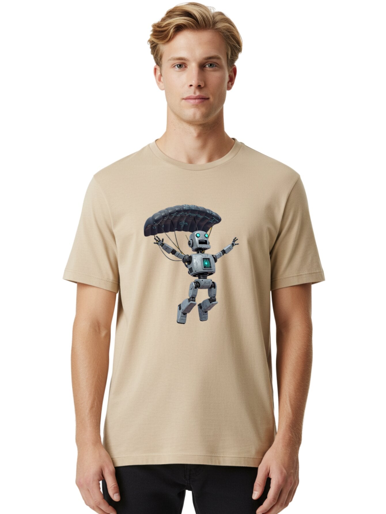 Robot-With-Parachute Men'S Graphic Tee, 100% Cotton, Comfortable Casual Summer Wear, Machine Washable, Vintage Camera, Old Camera, Antique Camera, Black Camera, Classic Photography, Photography Equipment, Nostalgic Device, Film Camera, Bar381 27