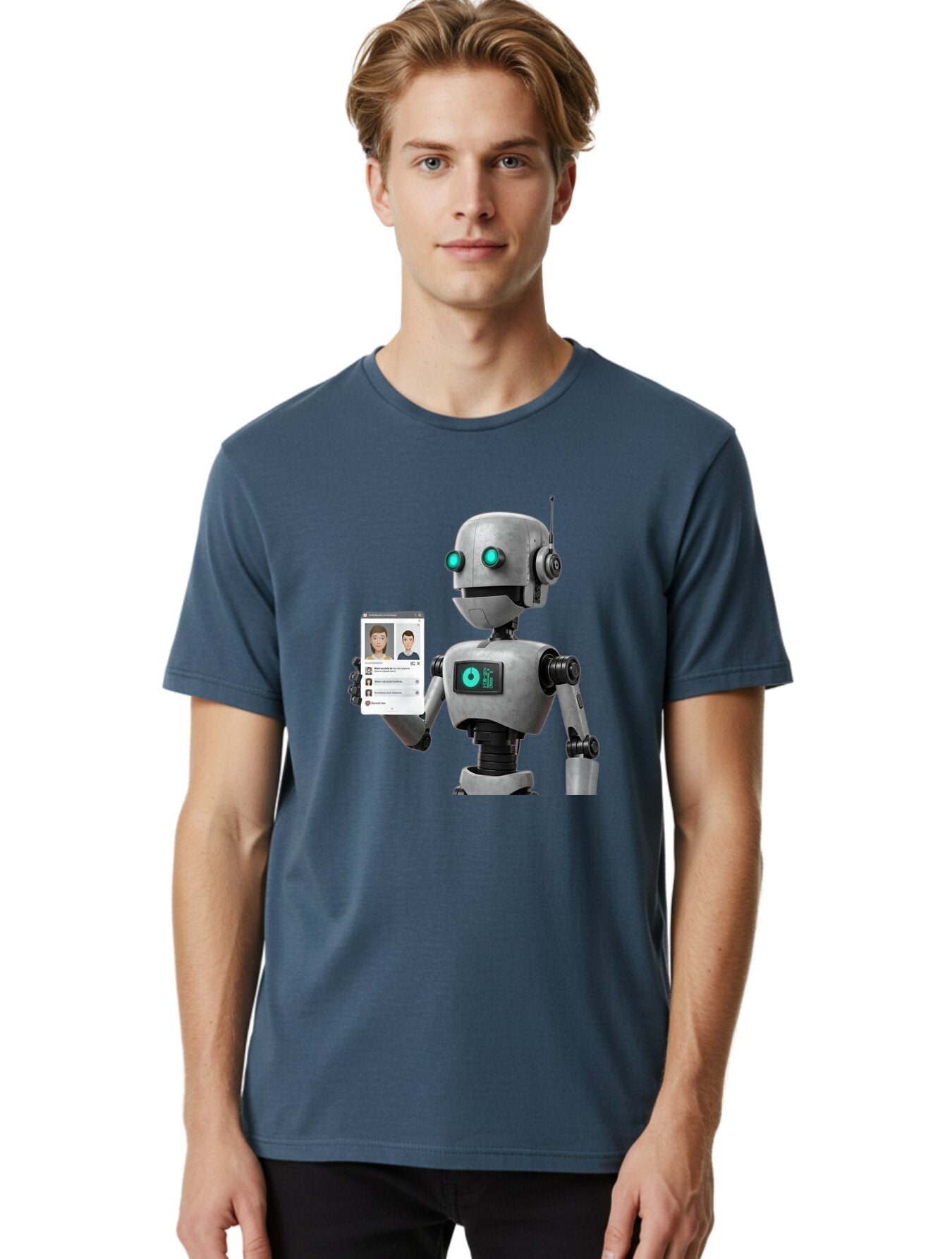 Robot-With-Social-Media-Profile Men'S Graphic Tee, 100% Cotton, Comfortable Casual Summer Wear, Machine Washable, Vintage Camera, Old Camera, Antique Camera, Black Camera, Classic Photography, Photography Equipment, Nostalgic Device, Bar382 16