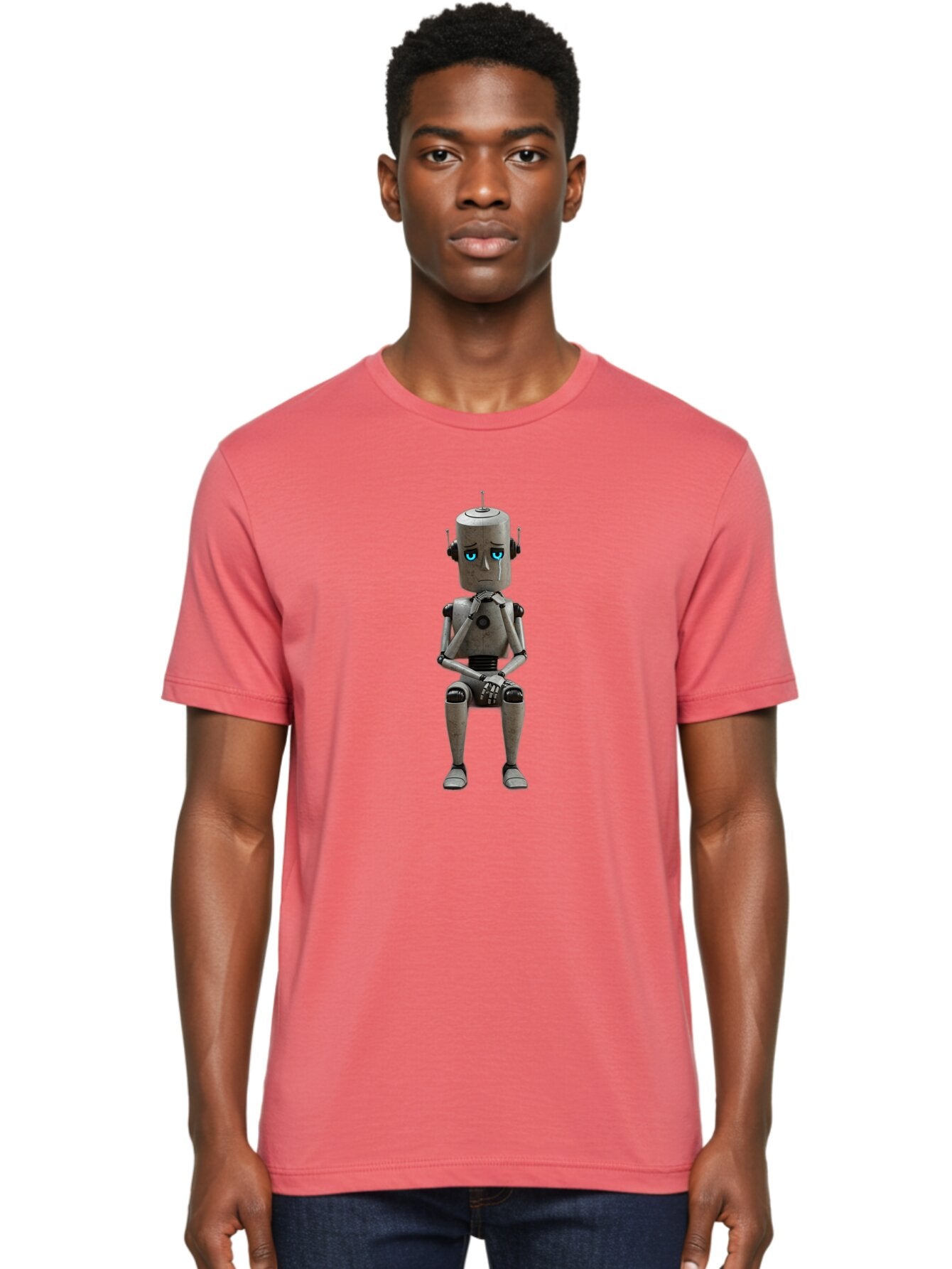 Robot Men'S Graphic Tee, 100% Cotton, Comfortable Casual Summer Wear, Machine Washable, Vintage Camera, Old Camera, Antique Camera, Black Camera, Classic Photography, Photography Equipment, Nostalgic Device, Film Camera, Camera Art Bar383 25