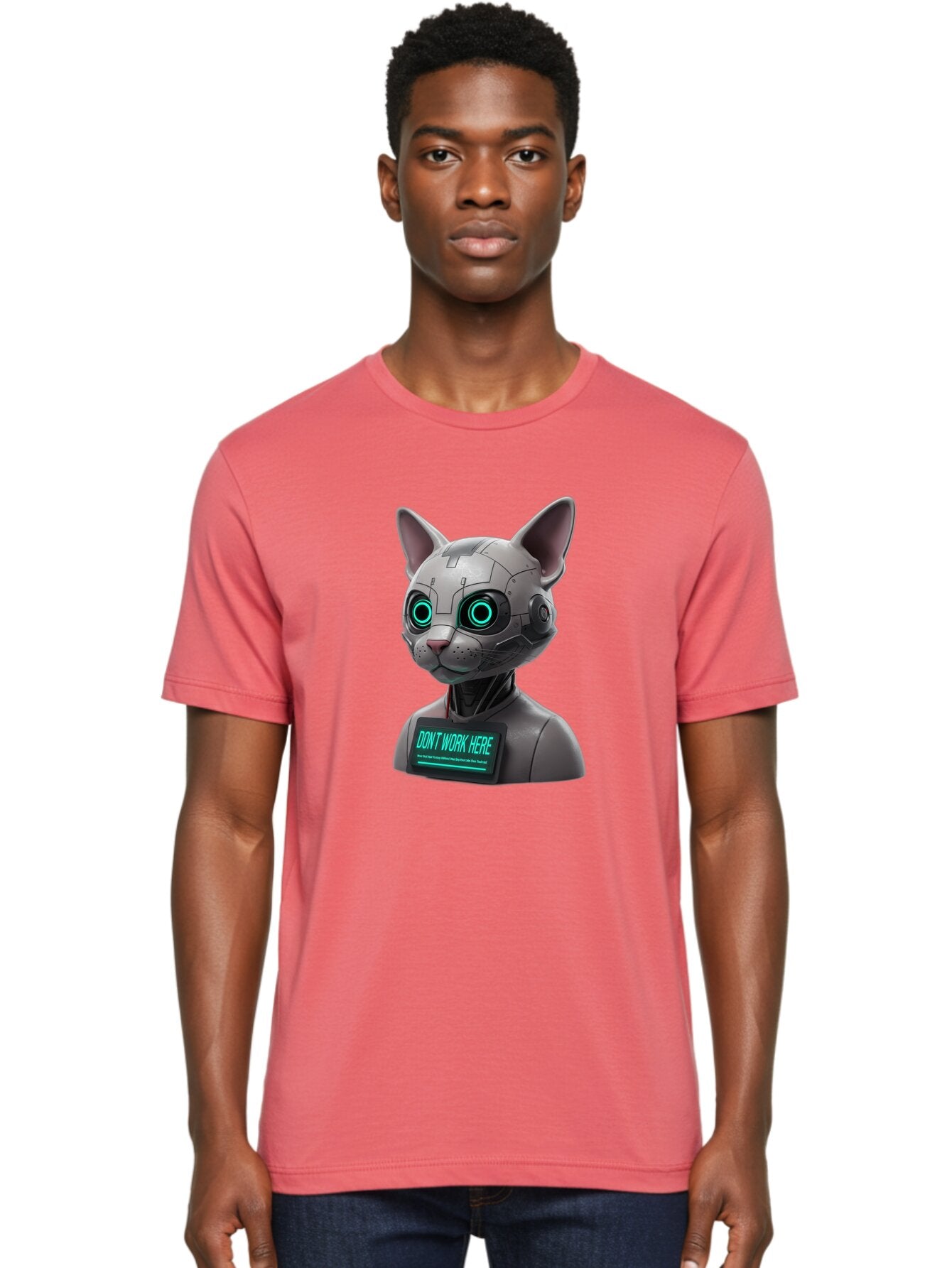 Robotic-Cat-Bust Men'S Graphic Tee, 100% Cotton, Comfortable Casual Summer Wear, Machine Washable, Vintage Camera, Old Camera, Antique Camera, Black Camera, Classic Photography, Photography Equipment, Nostalgic Device, Film Camera, Camera Art Bar384 28