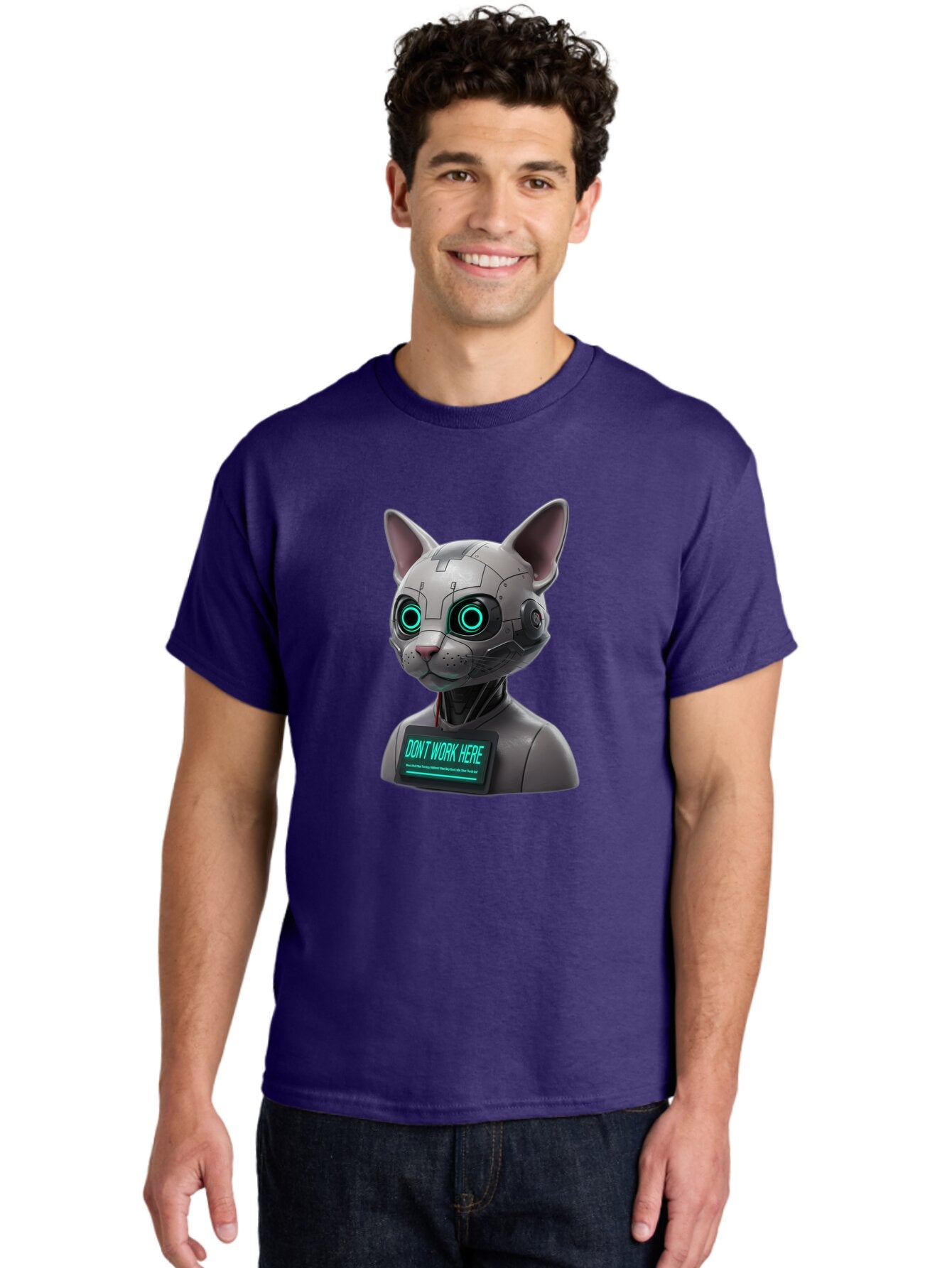 Robotic-Cat-Bust Men'S Graphic Tee, 100% Cotton, Comfortable Casual Summer Wear, Machine Washable, Vintage Camera, Old Camera, Antique Camera, Black Camera, Classic Photography, Photography Equipment, Nostalgic Device, Film Camera, Camera Art Bar384 30