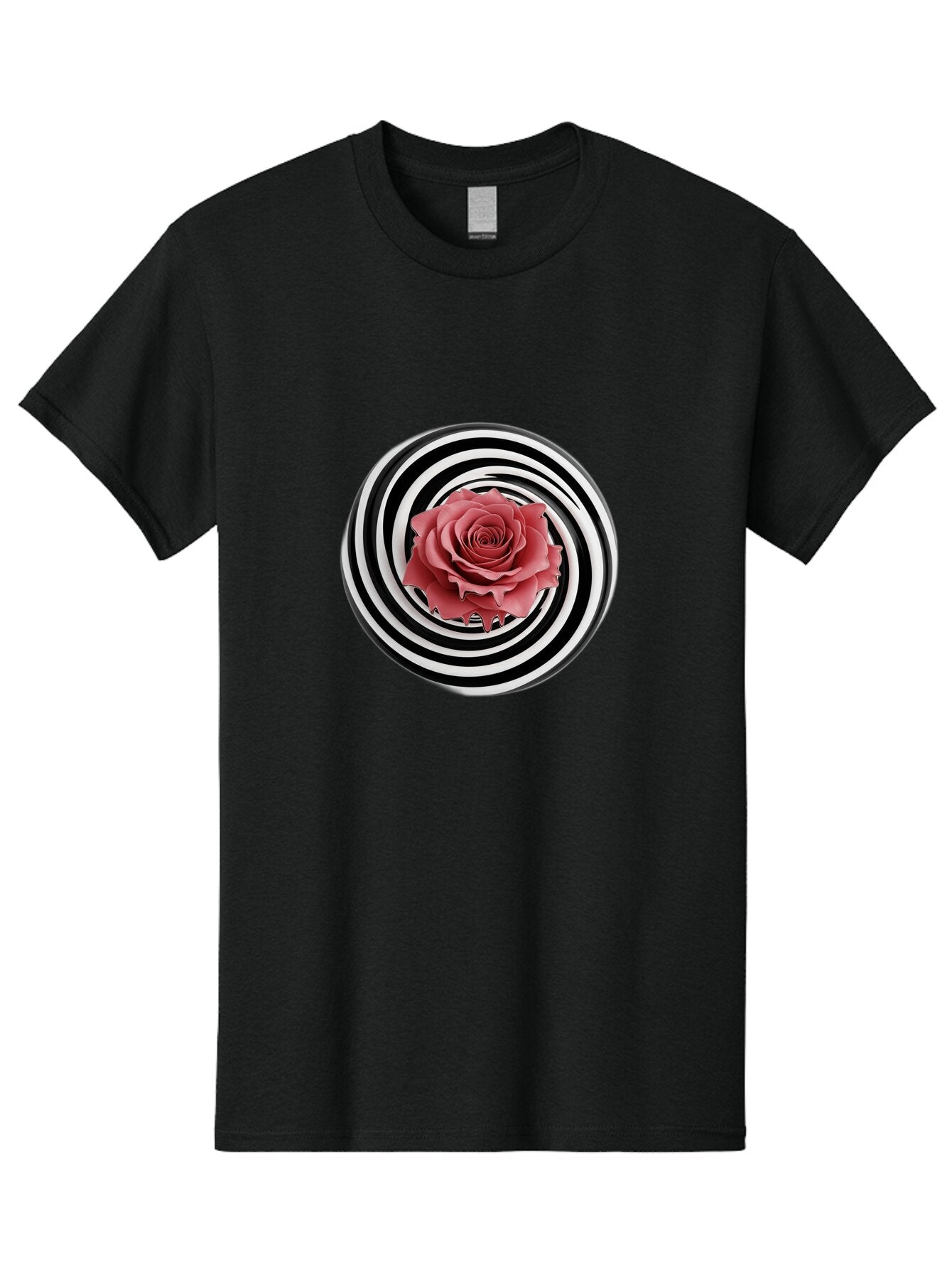 Rose-Spiral-1 Men'S Graphic Tee, 100% Cotton, Comfortable Casual Summer Wear, Machine Washable, Vintage Camera, Old Camera, Antique Camera, Black Camera, Classic Photography, Photography Equipment, Nostalgic Device, Film Camera, Camera Art Bar388 11