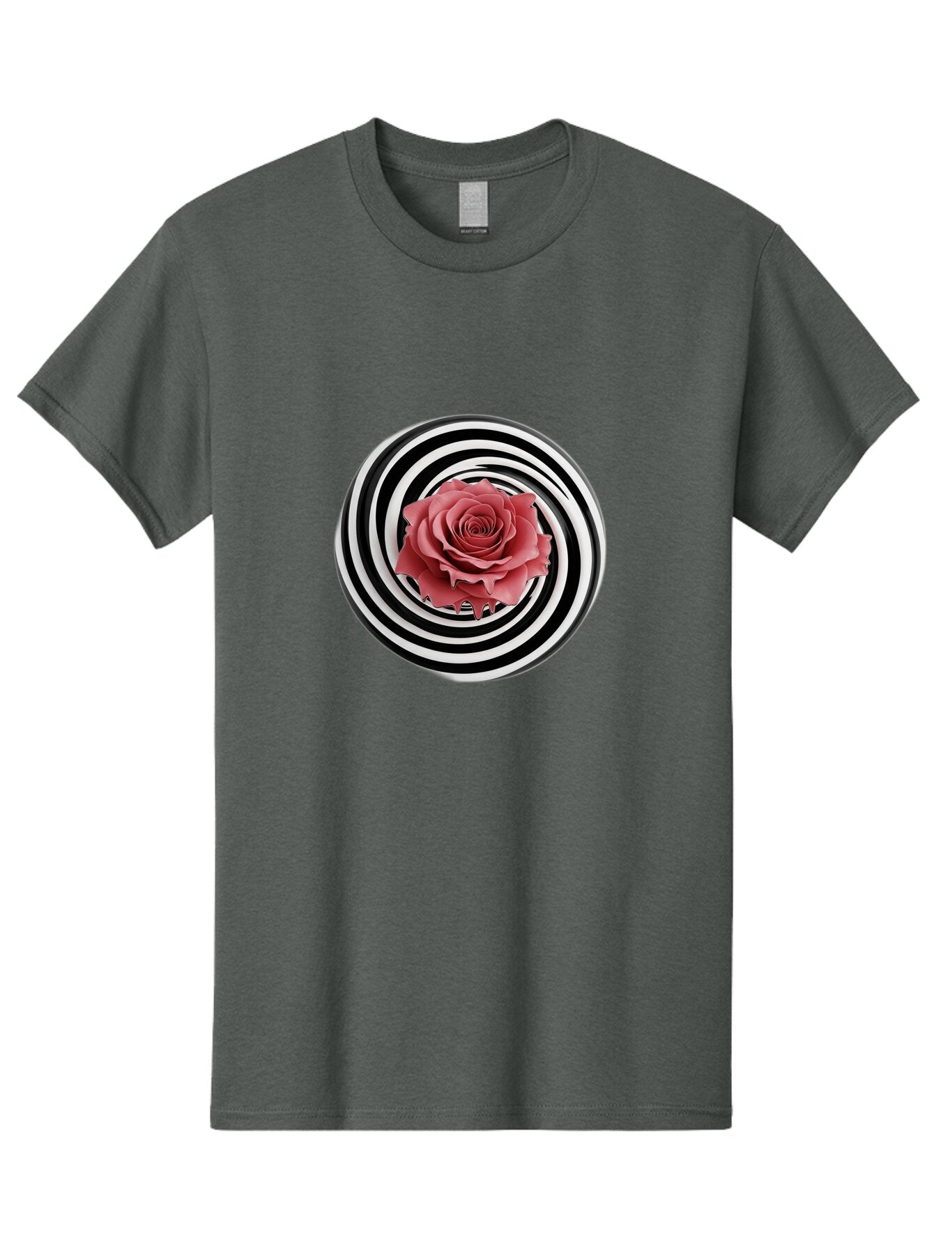 Rose-Spiral-1 Men'S Graphic Tee, 100% Cotton, Comfortable Casual Summer Wear, Machine Washable, Vintage Camera, Old Camera, Antique Camera, Black Camera, Classic Photography, Photography Equipment, Nostalgic Device, Film Camera, Camera Art Bar388 14