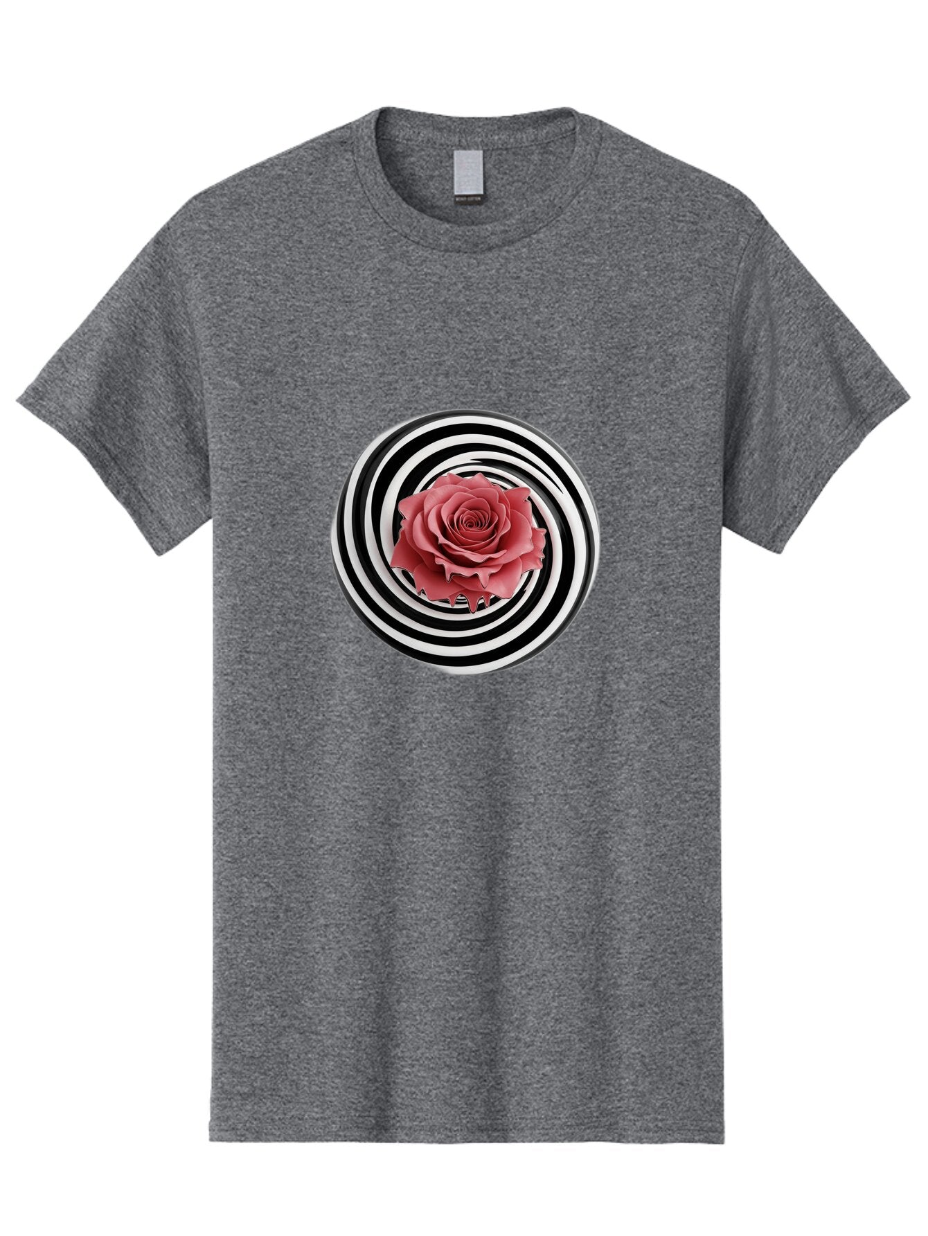 Rose-Spiral-1 Men'S Graphic Tee, 100% Cotton, Comfortable Casual Summer Wear, Machine Washable, Vintage Camera, Old Camera, Antique Camera, Black Camera, Classic Photography, Photography Equipment, Nostalgic Device, Film Camera, Camera Art Bar388 5