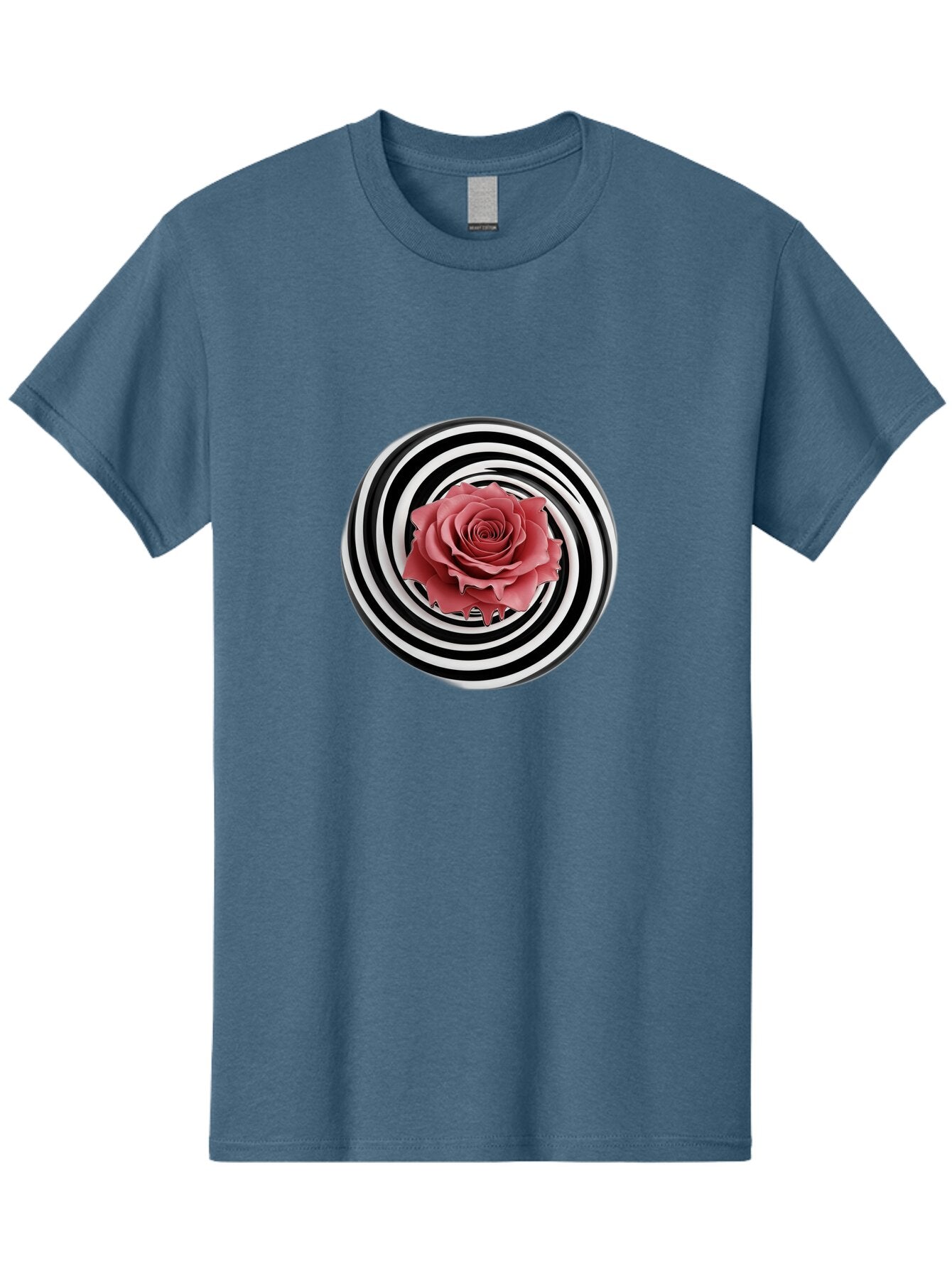 Rose-Spiral-1 Men'S Graphic Tee, 100% Cotton, Comfortable Casual Summer Wear, Machine Washable, Vintage Camera, Old Camera, Antique Camera, Black Camera, Classic Photography, Photography Equipment, Nostalgic Device, Film Camera, Camera Art Bar388 12