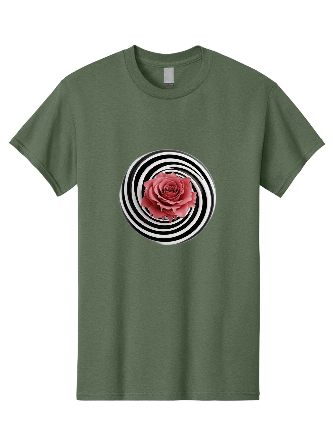 Rose-Spiral-1 Men'S Graphic Tee, 100% Cotton, Comfortable Casual Summer Wear, Machine Washable, Vintage Camera, Old Camera, Antique Camera, Black Camera, Classic Photography, Photography Equipment, Nostalgic Device, Film Camera, Camera Art Bar388 15