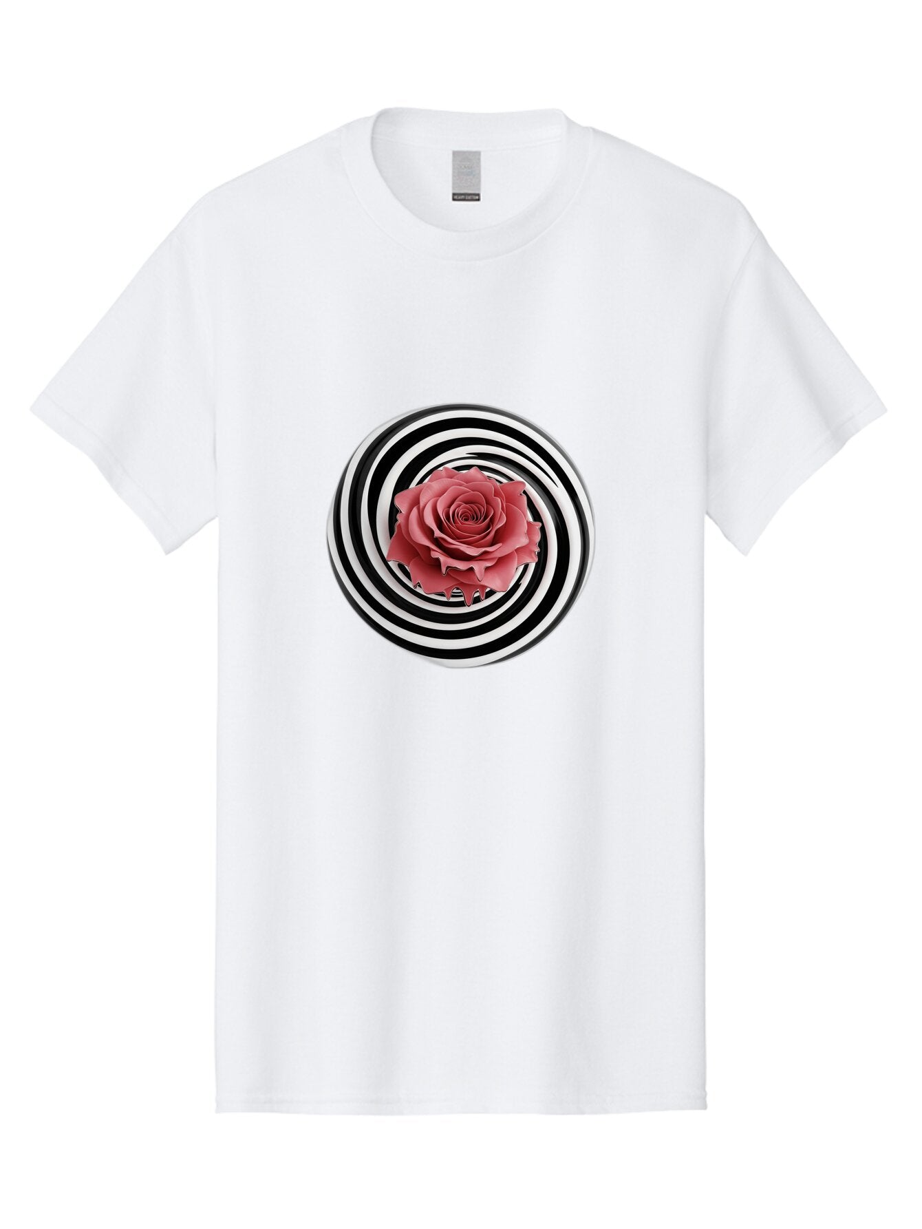 Rose-Spiral-1 Men'S Graphic Tee, 100% Cotton, Comfortable Casual Summer Wear, Machine Washable, Vintage Camera, Old Camera, Antique Camera, Black Camera, Classic Photography, Photography Equipment, Nostalgic Device, Film Camera, Camera Art Bar388 13