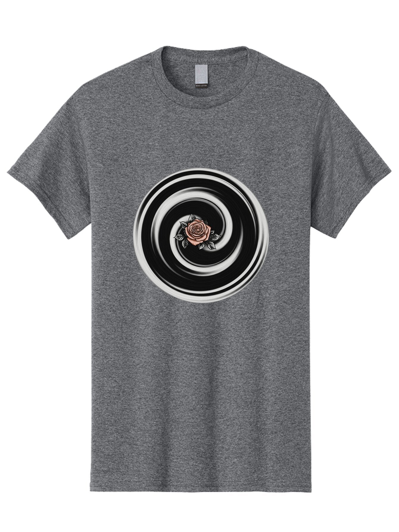 Rose-Spiral Men'S Graphic Tee, 100% Cotton, Comfortable Casual Summer Wear, Machine Washable, Vintage Camera, Old Camera, Antique Camera, Black Camera, Classic Photography, Photography Equipment, Nostalgic Device, Film Camera, Camera Art Bar389 7