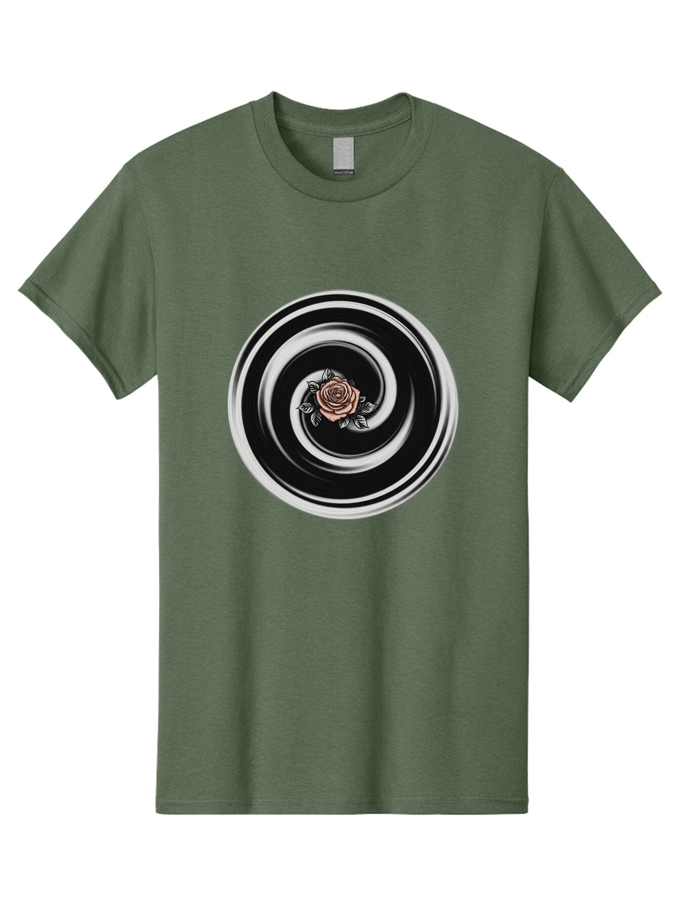 Rose-Spiral Men'S Graphic Tee, 100% Cotton, Comfortable Casual Summer Wear, Machine Washable, Vintage Camera, Old Camera, Antique Camera, Black Camera, Classic Photography, Photography Equipment, Nostalgic Device, Film Camera, Camera Art Bar389 8