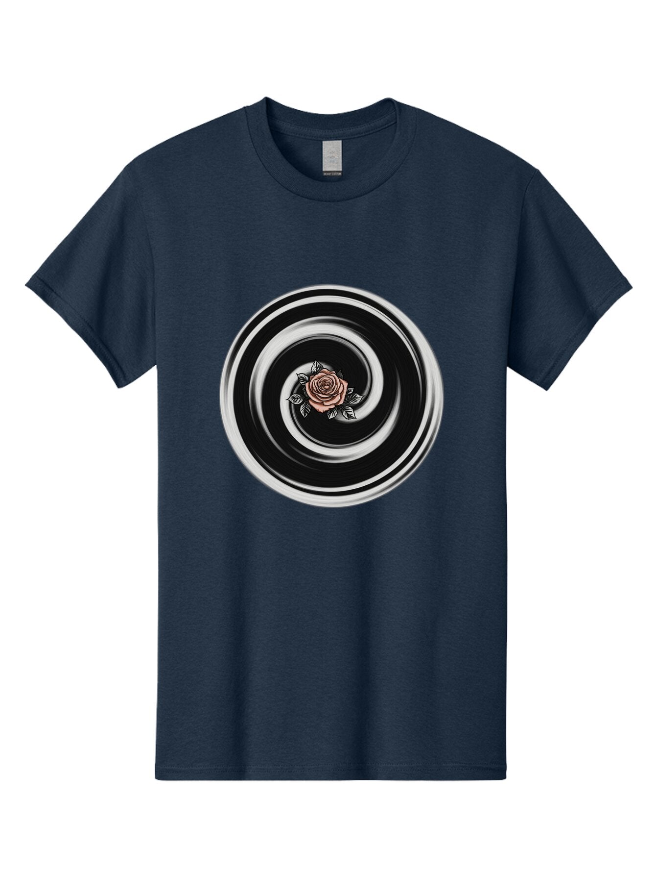 Rose-Spiral Men'S Graphic Tee, 100% Cotton, Comfortable Casual Summer Wear, Machine Washable, Vintage Camera, Old Camera, Antique Camera, Black Camera, Classic Photography, Photography Equipment, Nostalgic Device, Film Camera, Camera Art Bar389 5