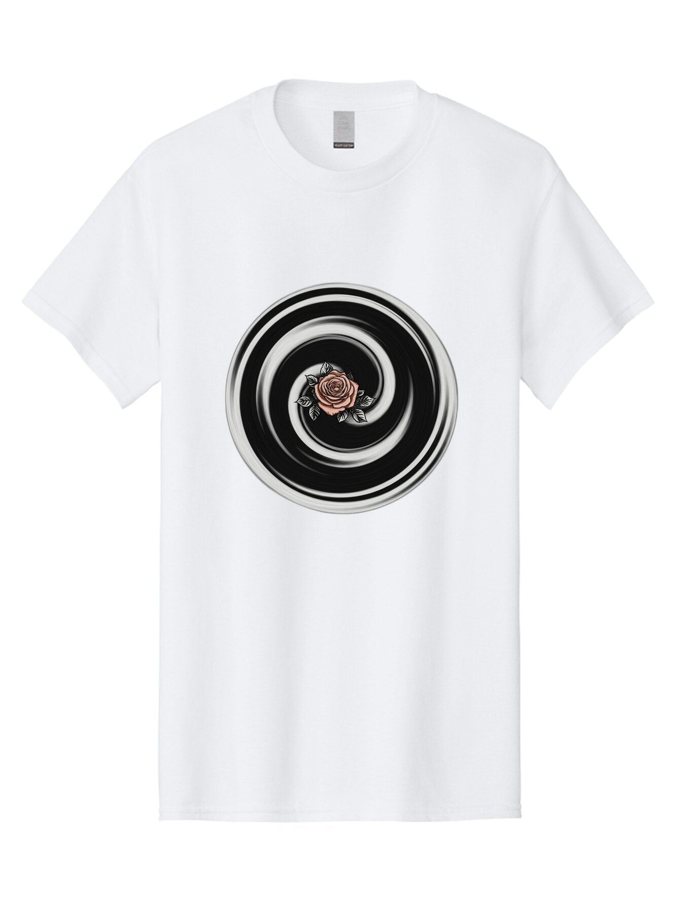 Rose-Spiral Men'S Graphic Tee, 100% Cotton, Comfortable Casual Summer Wear, Machine Washable, Vintage Camera, Old Camera, Antique Camera, Black Camera, Classic Photography, Photography Equipment, Nostalgic Device, Film Camera, Camera Art Bar389 2