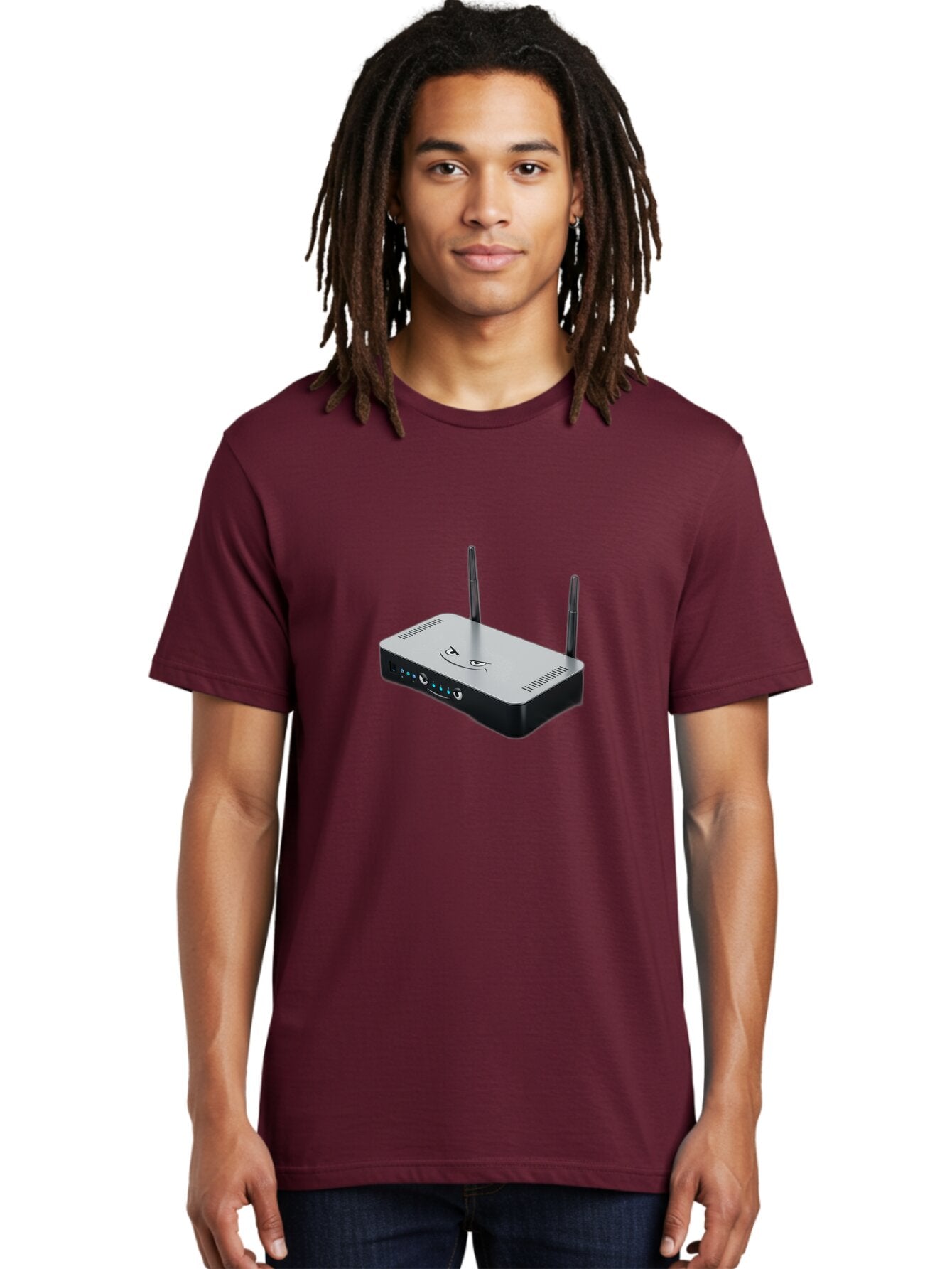 Router-With-Angry-Face Men'S Graphic Tee, 100% Cotton, Comfortable Casual Summer Wear, Machine Washable, Vintage Camera, Old Camera, Antique Camera, Black Camera, Classic Photography, Photography Equipment, Nostalgic Device, Film Camera, Bar392 20